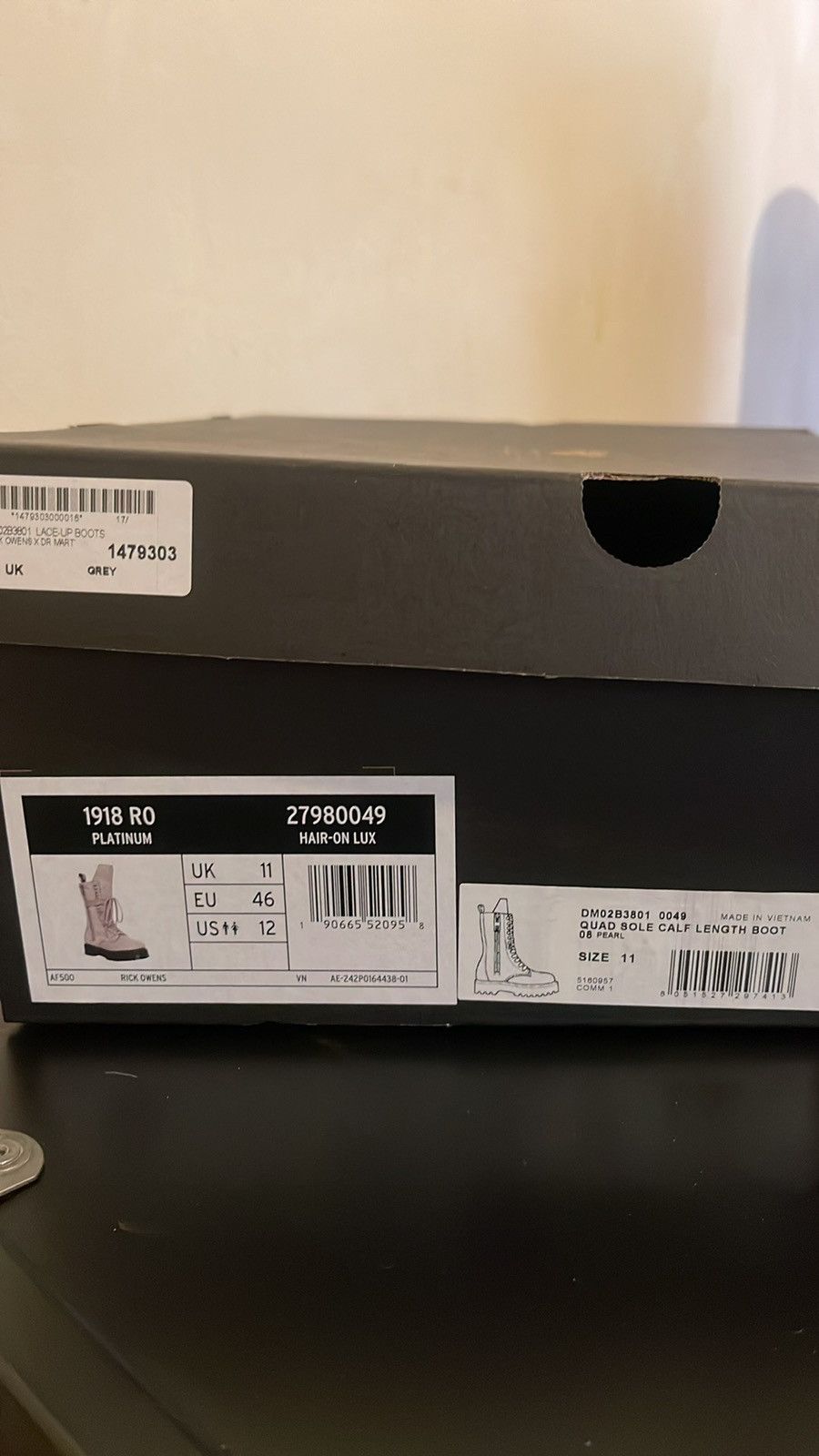 Dr. Martens × Rick Owens Rick Owens Dr. Martens Pony Hair Platform Boots *Brand New* Size US 12 / EU 45 - 13 Thumbnail