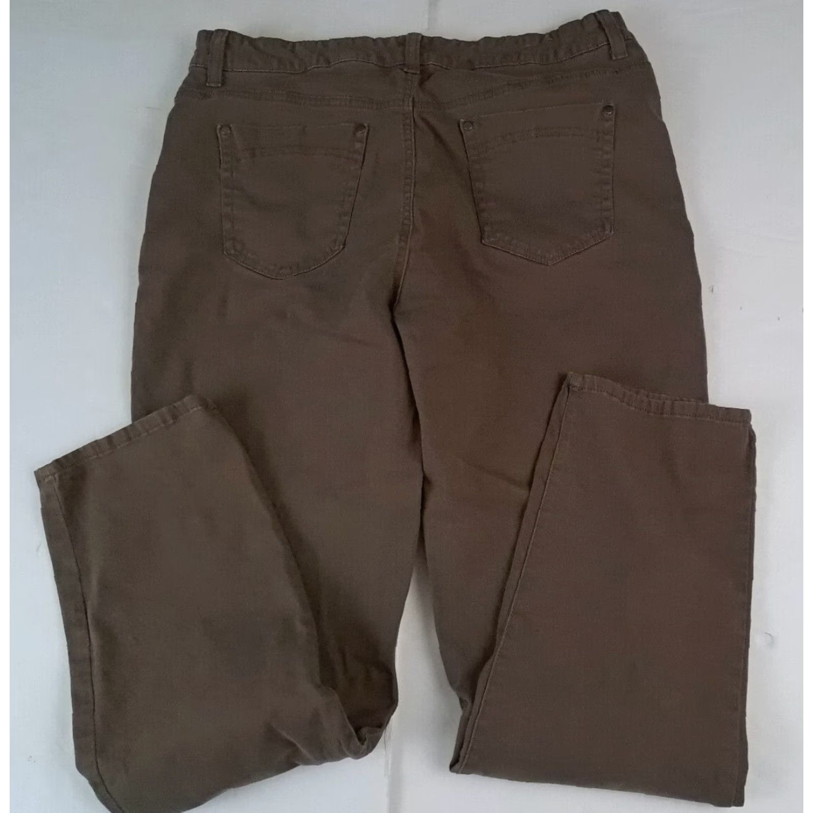 Vintage VINTAGE Bandolino Women Pants Khakis Canvas 16 Regular Brown 34x31 Walking 100% Cotton Amy Brown Canvas Pants Size 38" / US 16 / IT 52 - 6 Thumbnail
