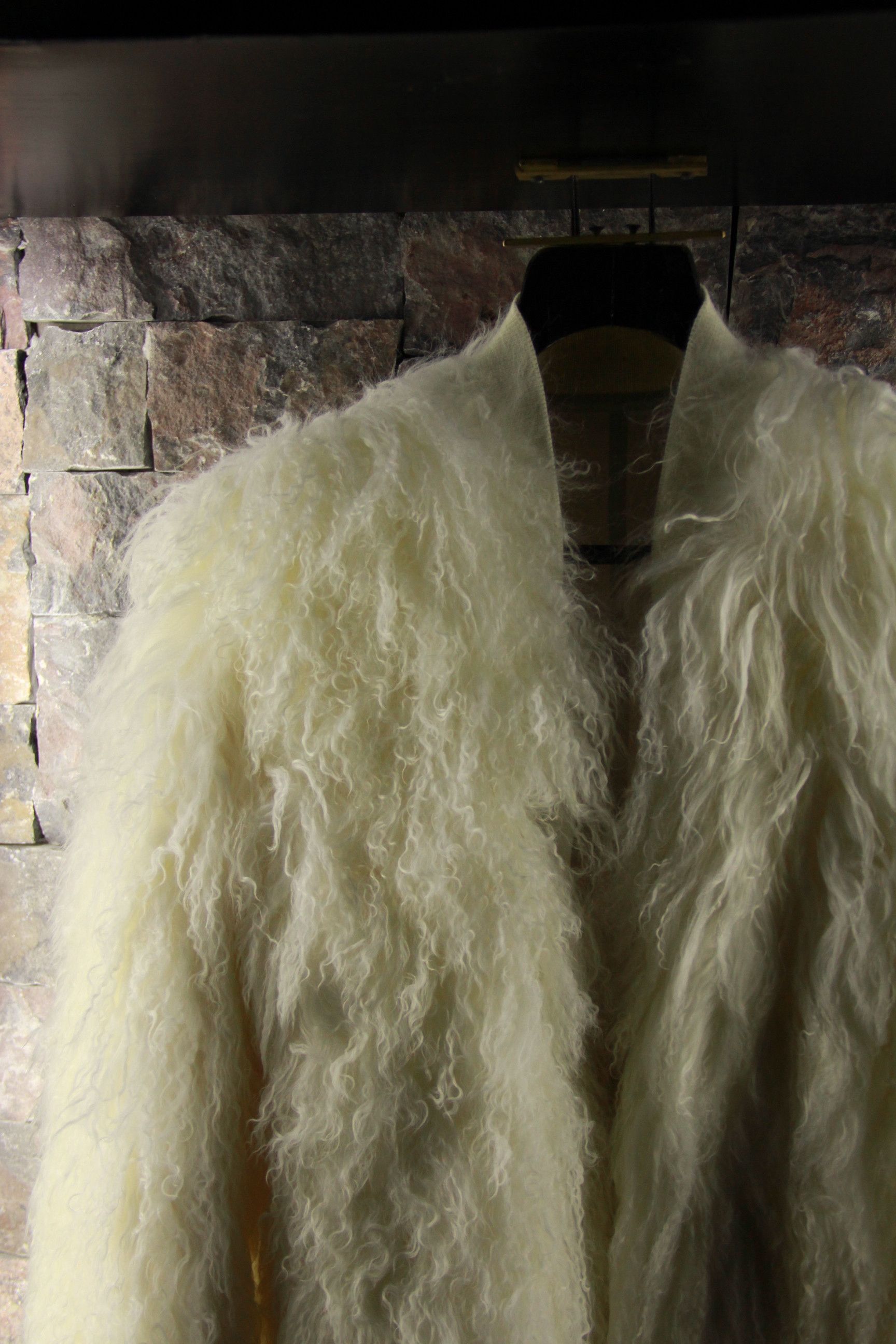 Isaac Sellam Experience White Reversible Alpaca Bomber with Shearling Size US XXS / EU 40 - 3 Thumbnail