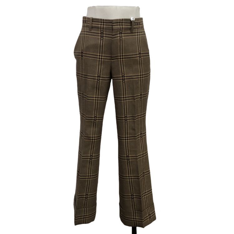 Gucci Gucci Monogram Wool Pants Size 38 Size 26" / US 2 / IT 38 - 1 Thumbnail