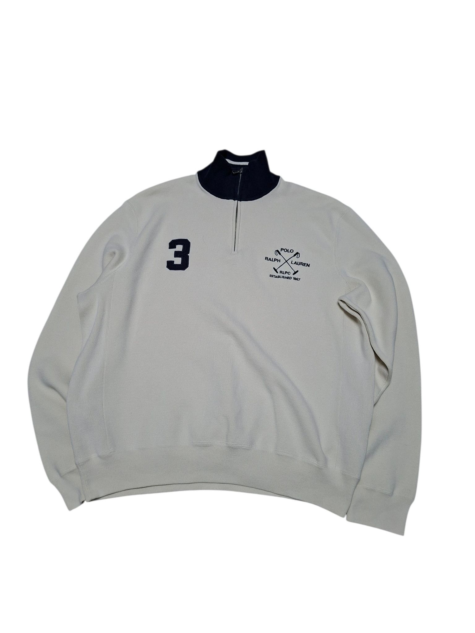 Polo Ralph Lauren POLO RALPH LAUREN VINTAGE LUXURY 1/3 ZIP SWEATSHIRT Size US XXL / EU 58 / 5 - 1 Thumbnail