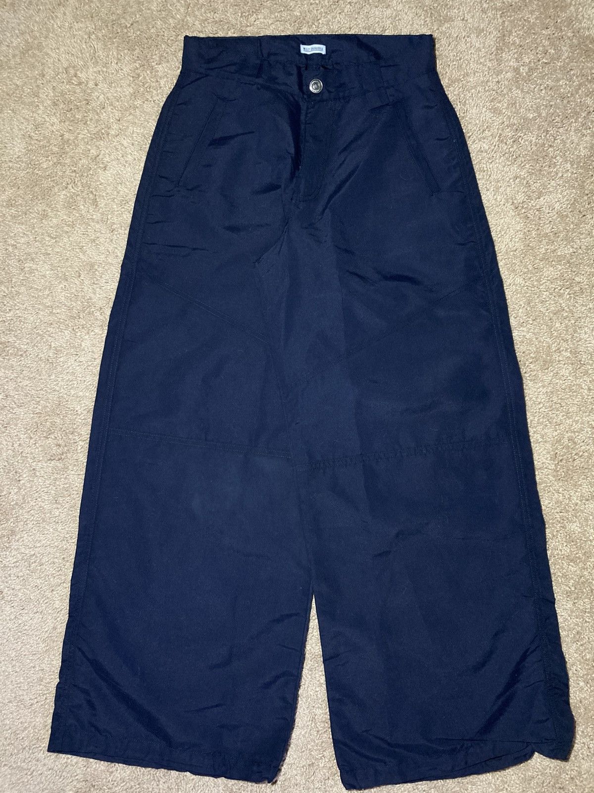 Pre-owned Willy Chavarria Ss24  Raver 90's Cargo Pants Navy M 2024 Baggy In Blue