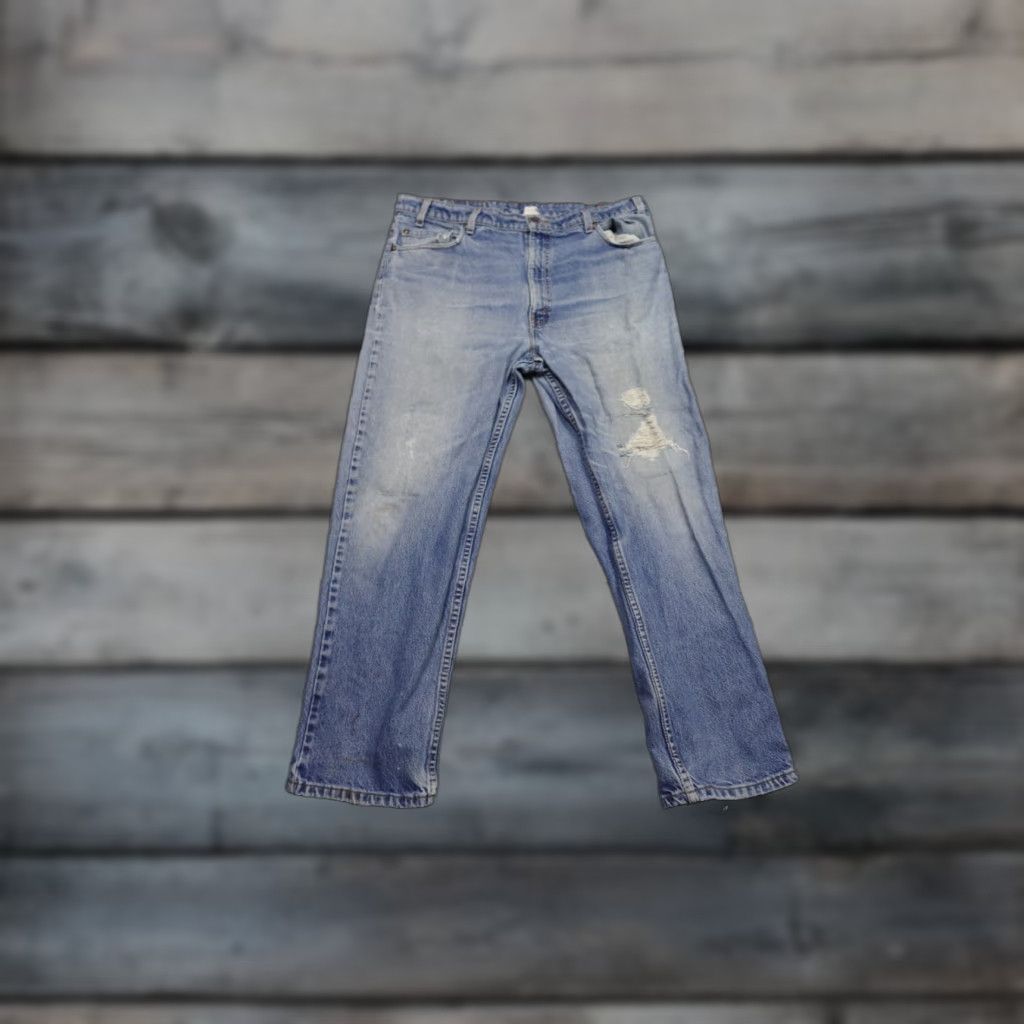 Levi's Levi's Jeans 454 Regular 36x30 Blue Light Denim Straight Leg 5-Pocket Mens 90s USA Size US 36 / EU 52 - 1 Thumbnail