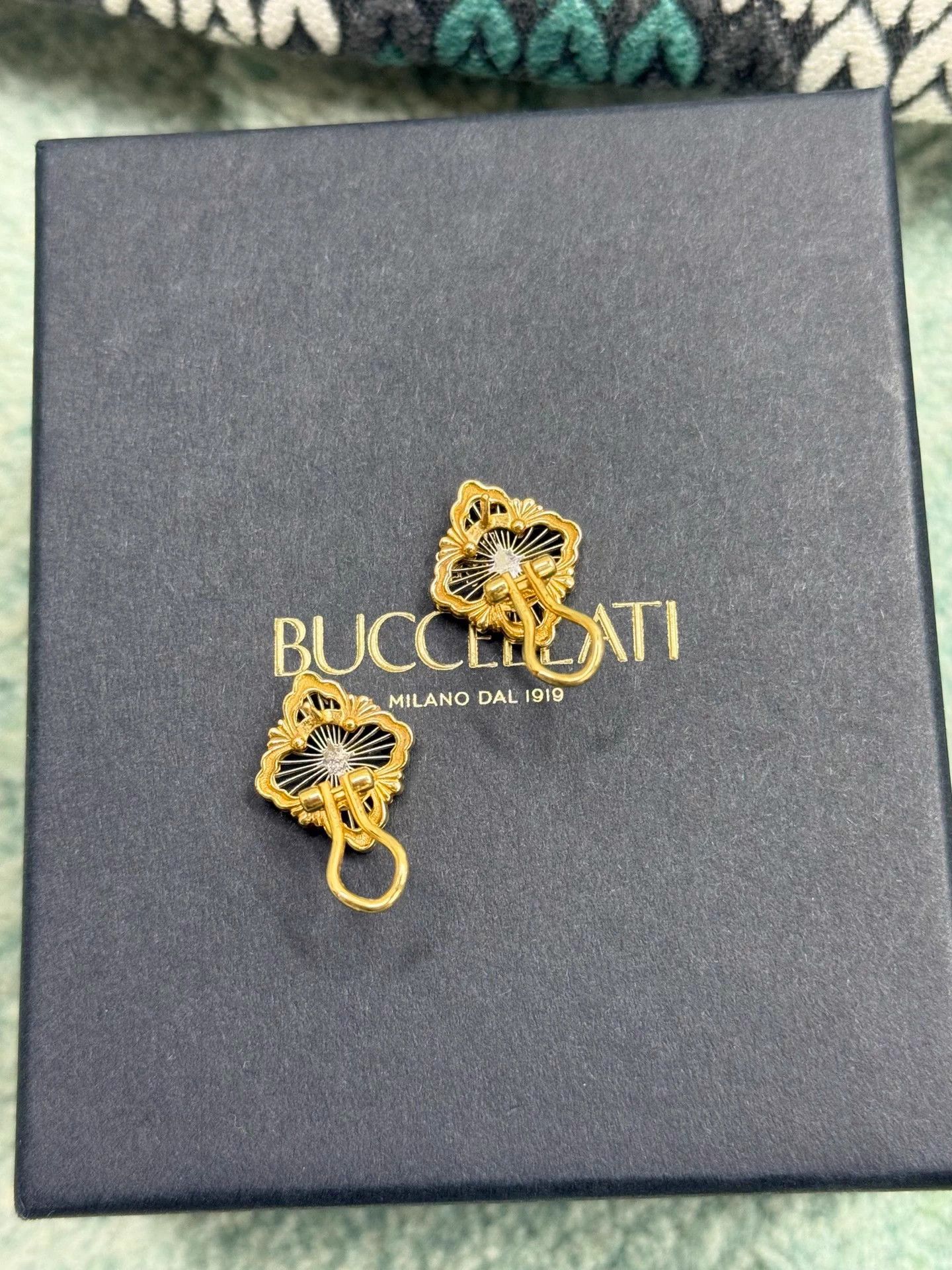 Buccellati Buccellati OPERA Tulle Agate Lace Openwork Earrings w/ Box Size ONE SIZE - 5 Thumbnail