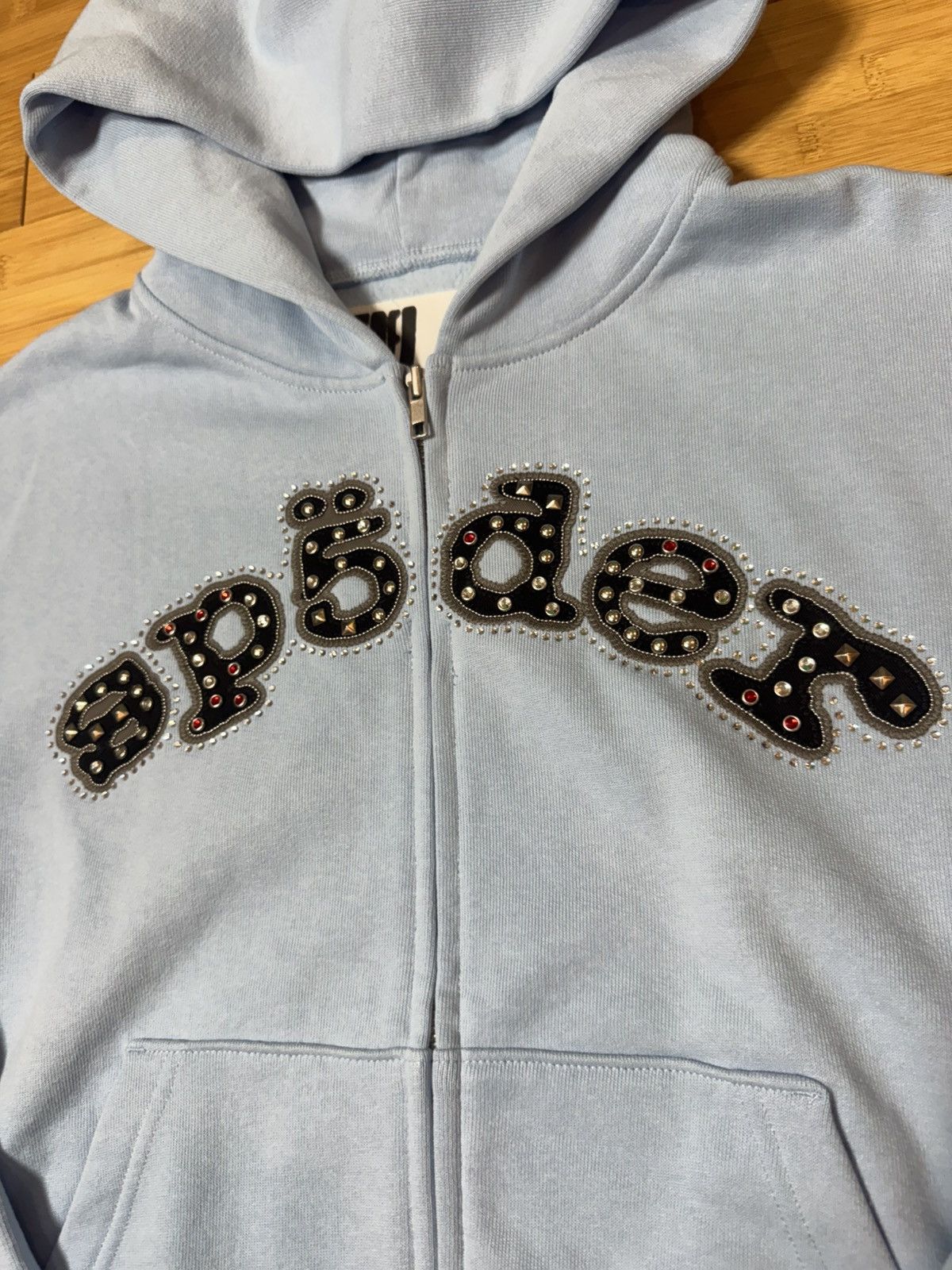 Sp5der Sp5der Mixed Stone OG V2 Zip Hoodie - Rock Blue Size XS Size US XS / EU 42 / 0 - 2 Thumbnail