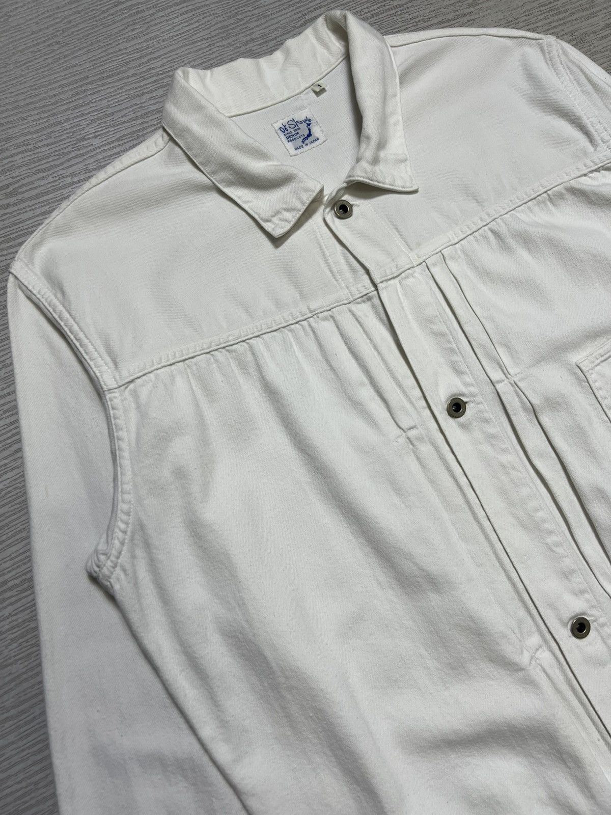 Orslow Orslow - Type 2 Soft Denim White Trucker Jacket Size US S / EU 44-46 / 1 - 5 Thumbnail
