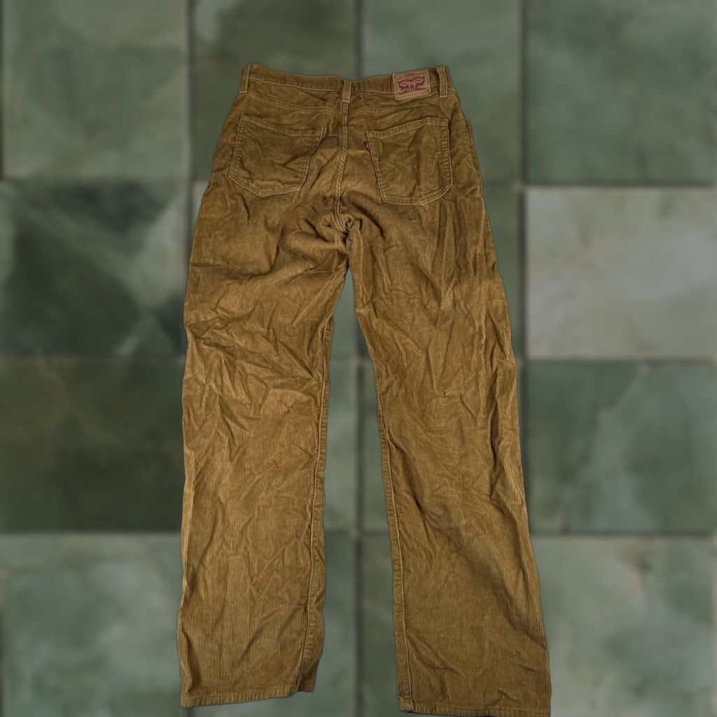 Levi's Levi's Women's 94 Baggy Dark Tan Corduroy Pants - Size 30x32 Size 30" / US 8 / IT 44 - 1 Thumbnail