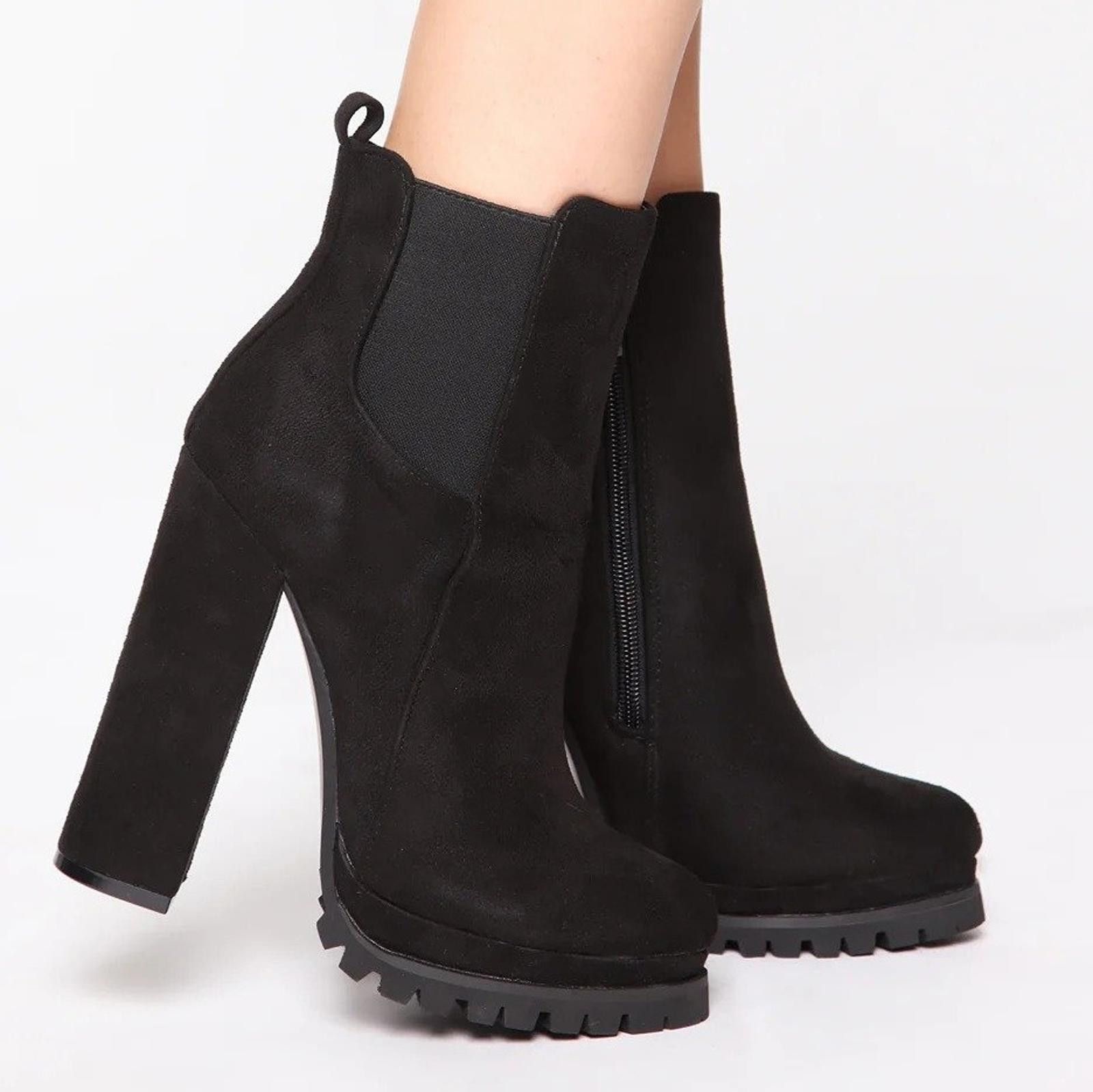Fashion Nova Until The End Booties - Black Size US 9 / IT 39 - 1 Thumbnail