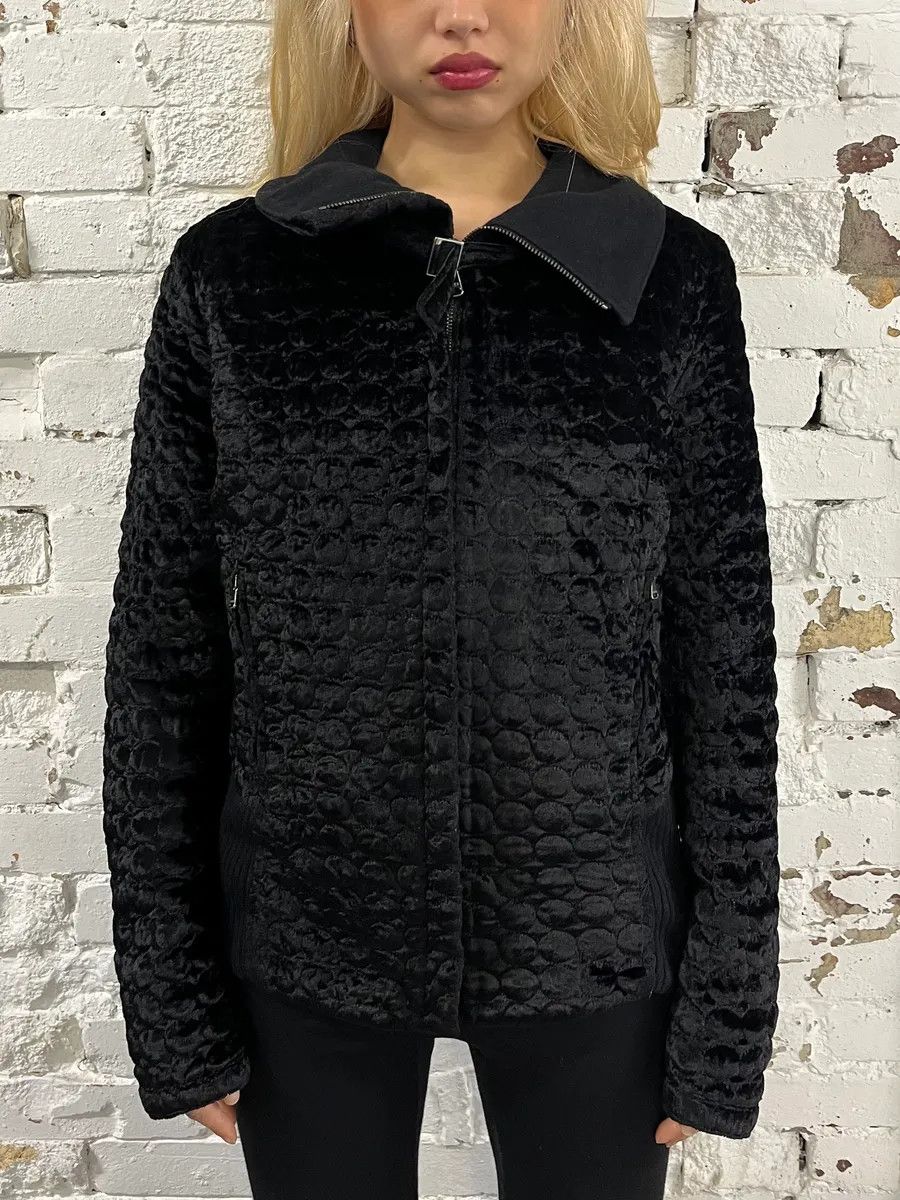 Gianfranco Ferre 2000s Gianfranco Ferré Black Textured Hybrid Black Jacket Size XS / US 0-2 / IT 36-38 - 2 Thumbnail