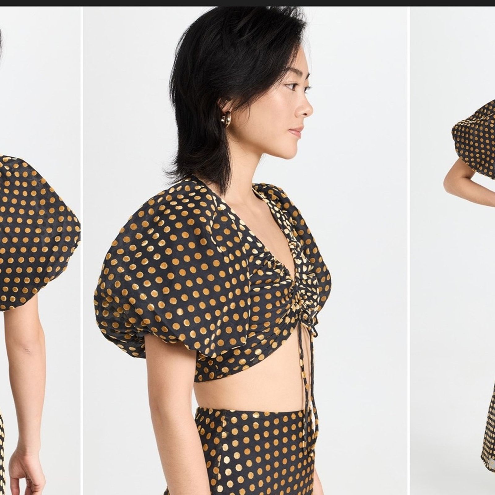 RHODE Rhode Lana Top in Dot Jacquard - NWT - Size 0 - Gold/Blue Size XS / US 0-2 / IT 36-38 - 3 Thumbnail