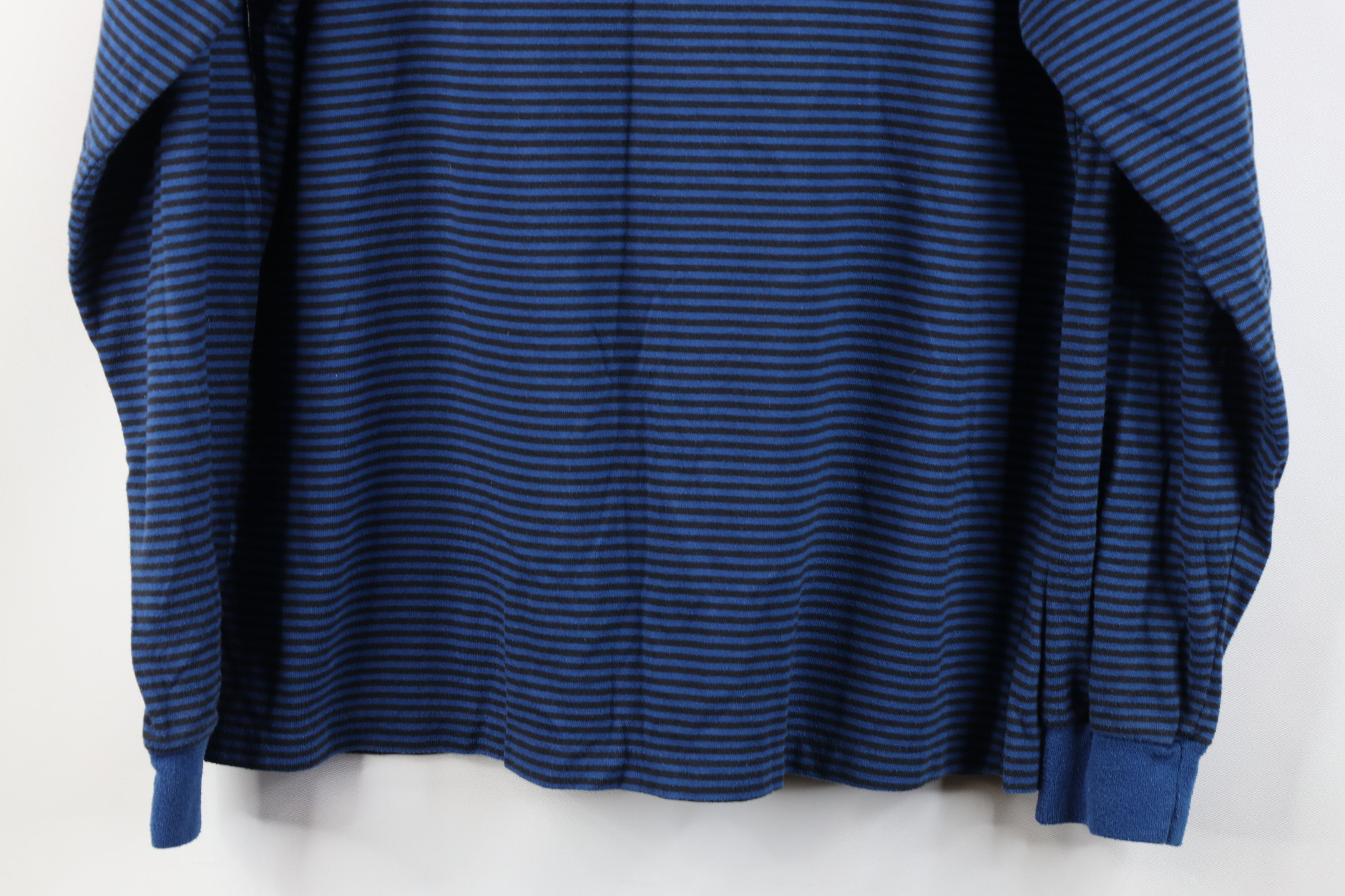 Vintage Vintage 70s Streetwear Long Sleeve Rugby Polo Shirt Blue Size US L / EU 52-54 / 3 - 11 Thumbnail