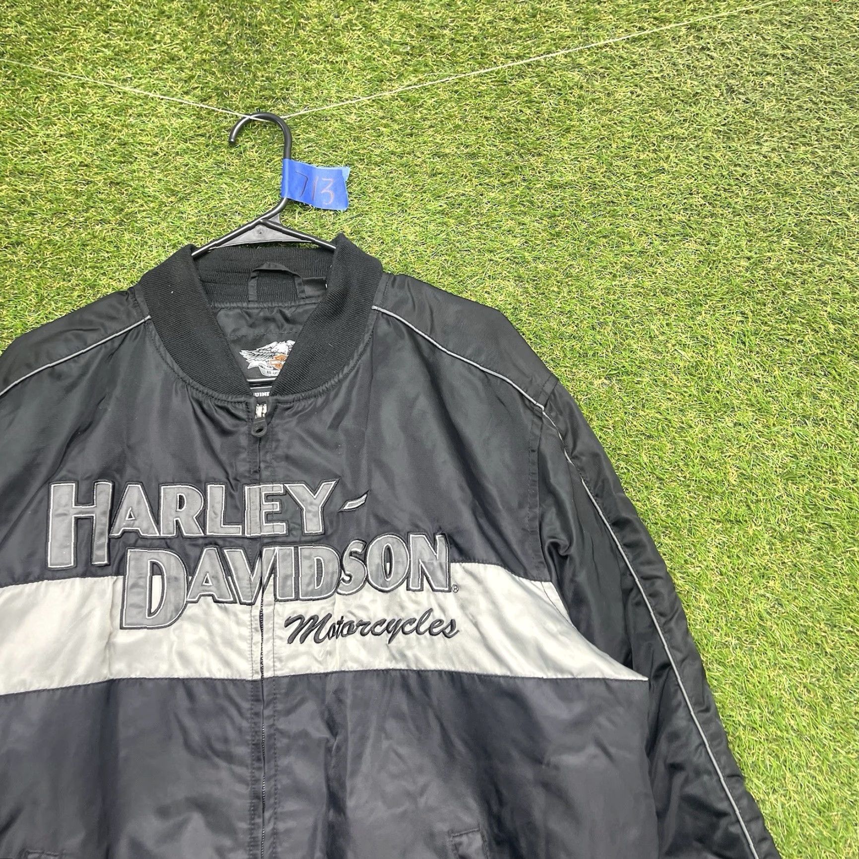 Harley Davidson VINTAGE Harley-Davidson Jacket Mens Large Nylon Embroidered Motorcycle Riding Biker Size US L / EU 52-54 / 3 - 3 Thumbnail