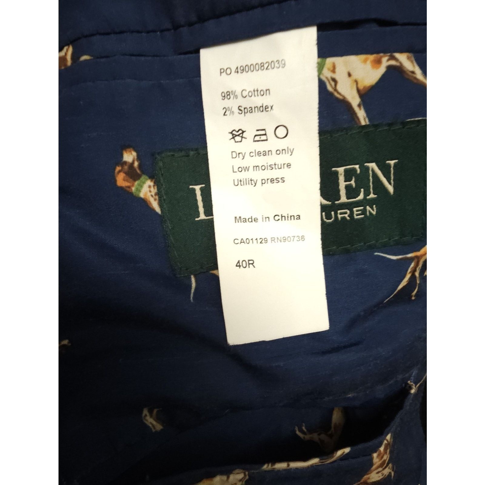 Lauren Ralph Lauren Lauren Ralph Lauren Corduroy Blazer 40 Dog Print Elbo Patche Size 40R - 7 Thumbnail
