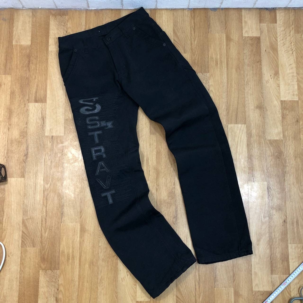 image of Baggythrashed Anachronorm Ripped Distressed Denimbalenciaga in Black, Men's (Size 34)