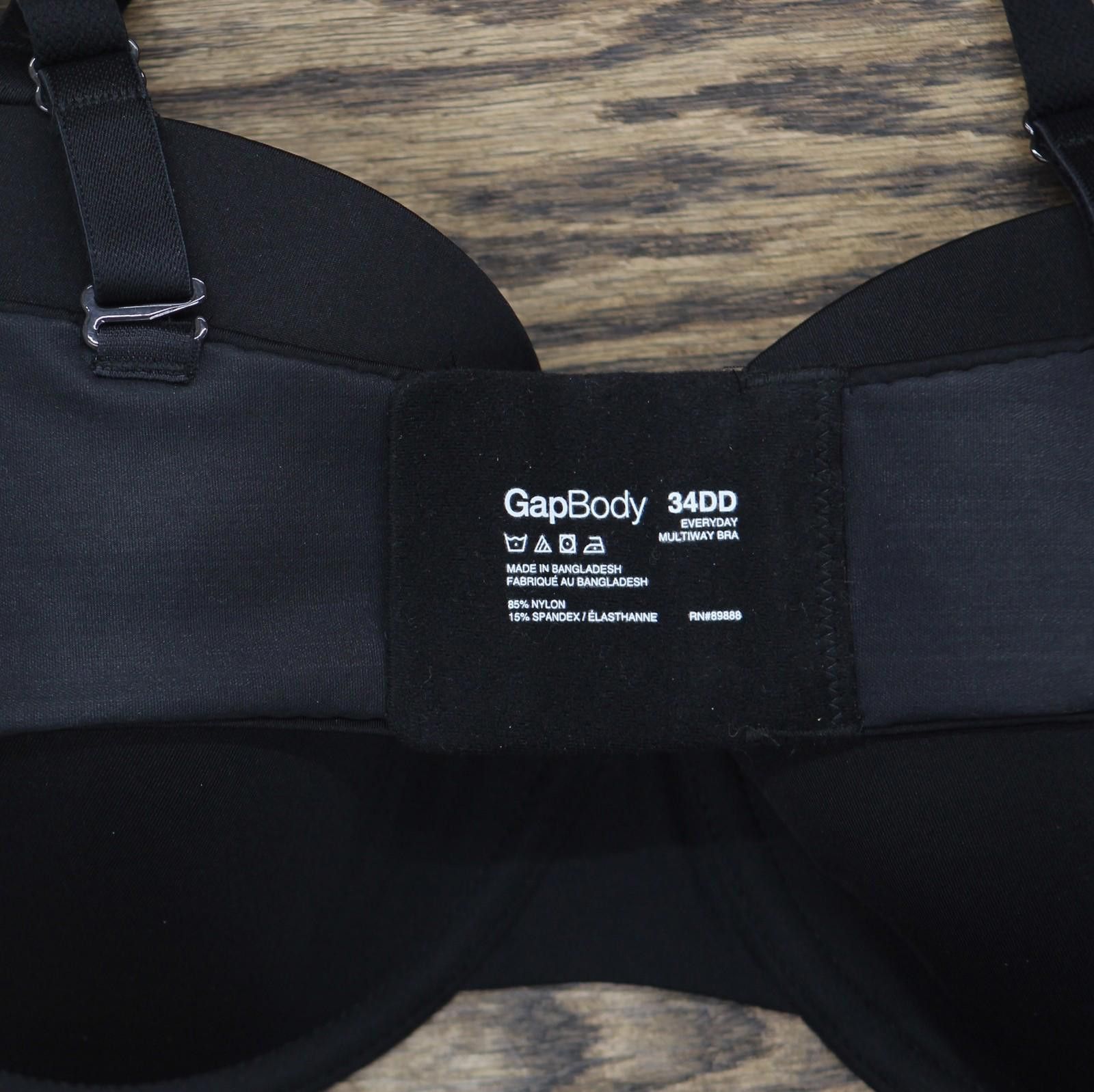 Gap Nwt Gap Body Essentials Multi-way Bra True Black 34dd Size ONE SIZE - 5 Thumbnail