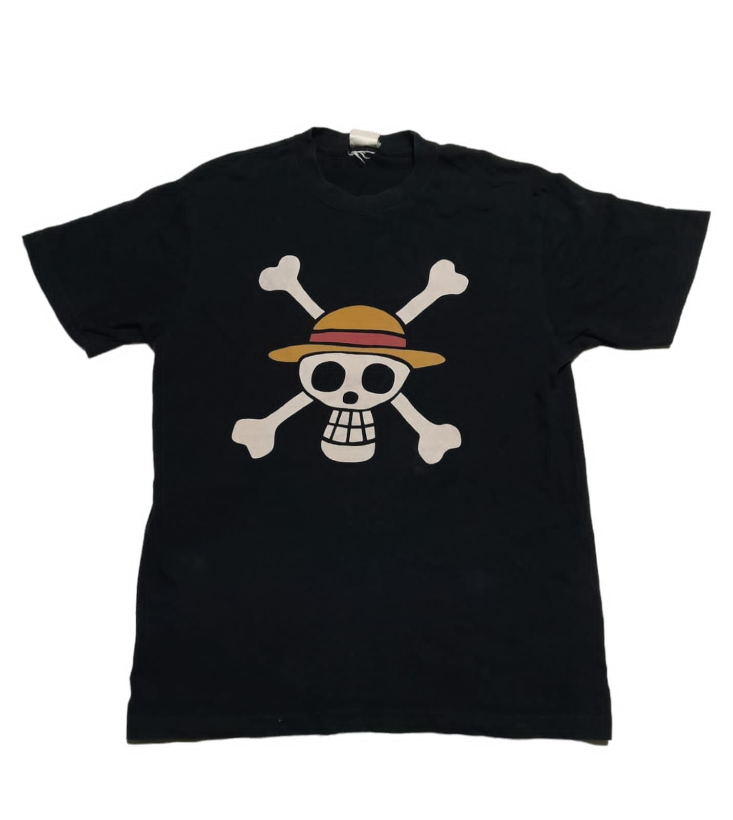 image of Anima x Cartoon Network Vintage Straw Hat Pirates Shirt in Black, Men's (Size Large)