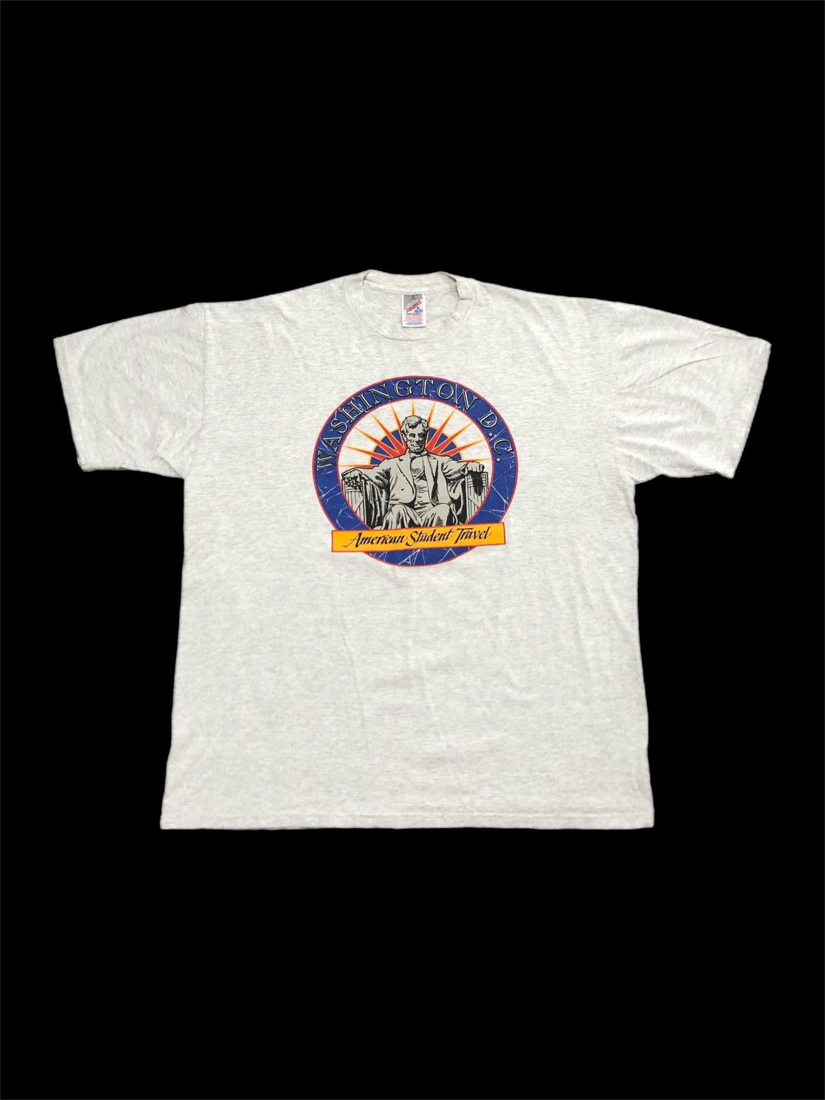 Jerzees Vtg Washington DC Shirt American Student Travel Lincoln 90s Size US XL / EU 56 / 4 - 1 Thumbnail