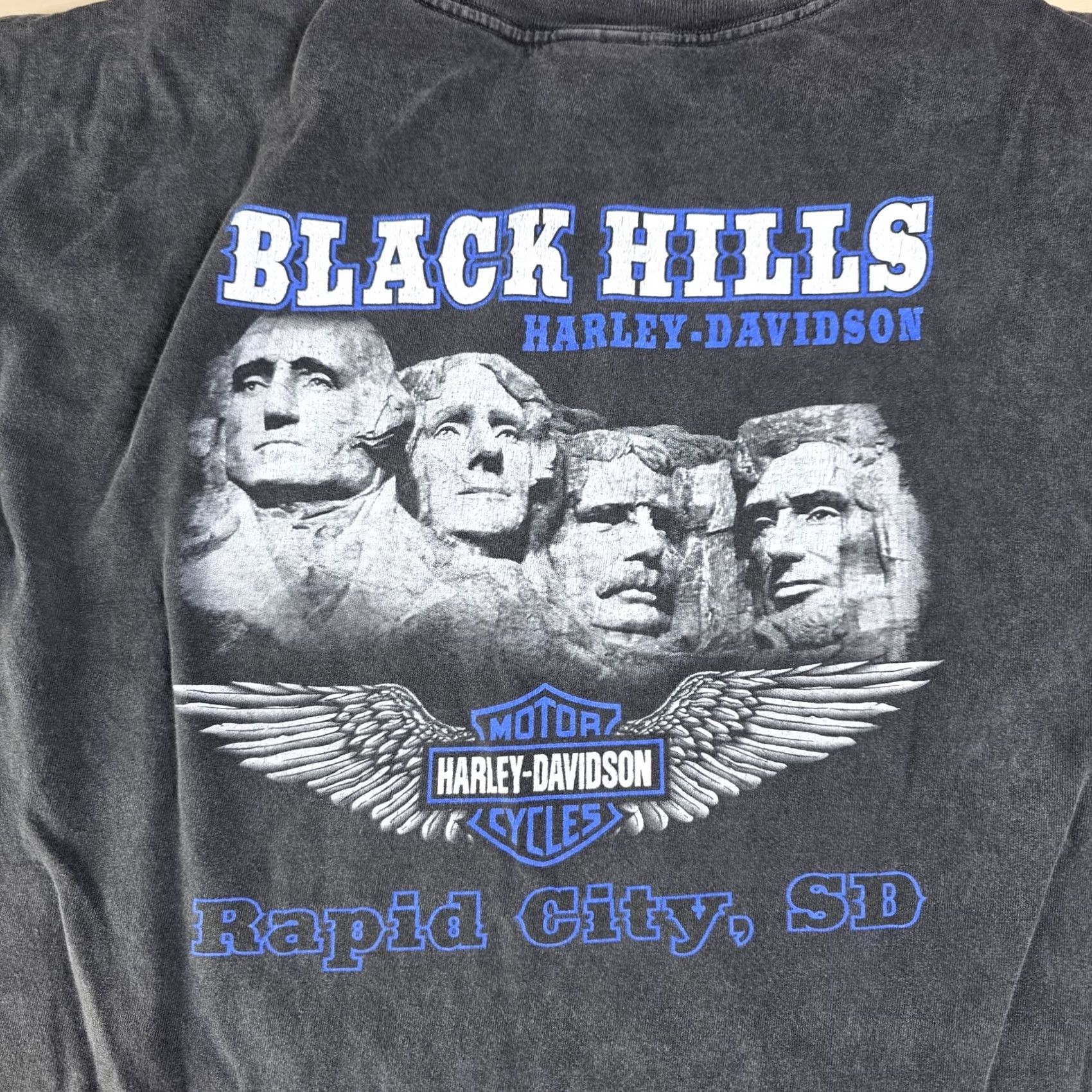 Harley Davidson Vintage Harley-Davidson Sturgis Shirt Mens Large Black 2007 Biker Rally Rapid City Graphic Print Double-Sided 100% Cotton T-Shirt Velar? Size US L / EU 52-54 / 3 - 7 Thumbnail
