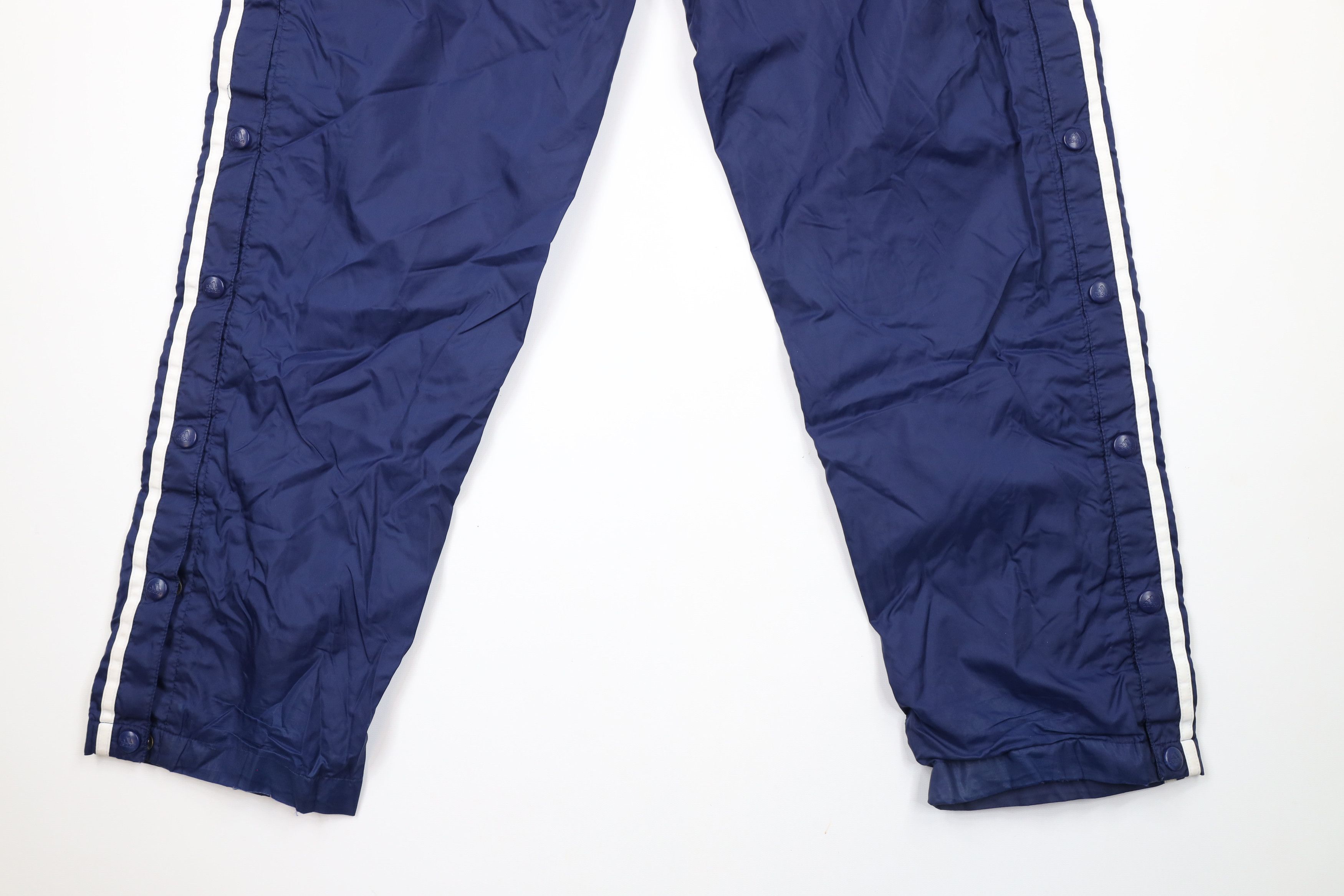 Adidas × Vintage Vintage 90s Adidas Spell Out Lined Tearaway Pants Blue Size US 34 / EU 50 - 14 Thumbnail
