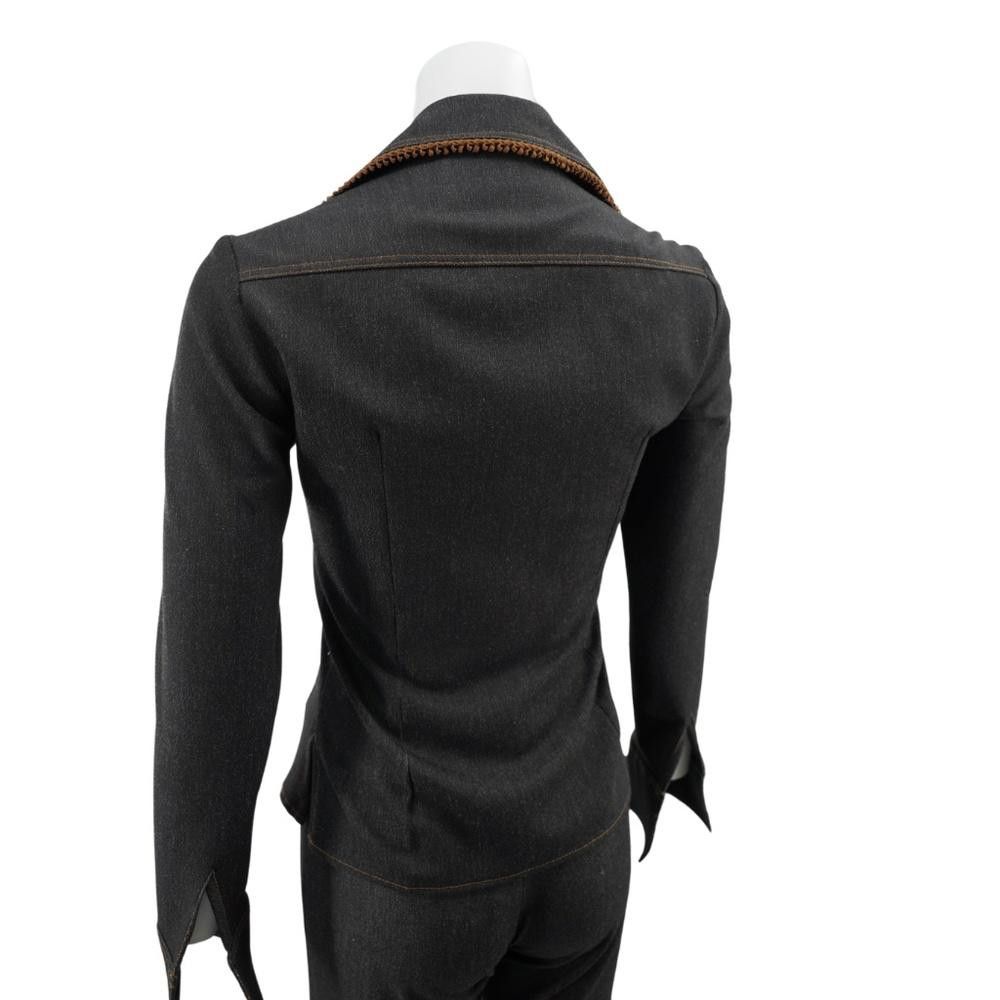 Designer Vintage Brown Vertigo Paris Pantsuit Size S Size 28" / US 6 / IT 42 - 9 Thumbnail