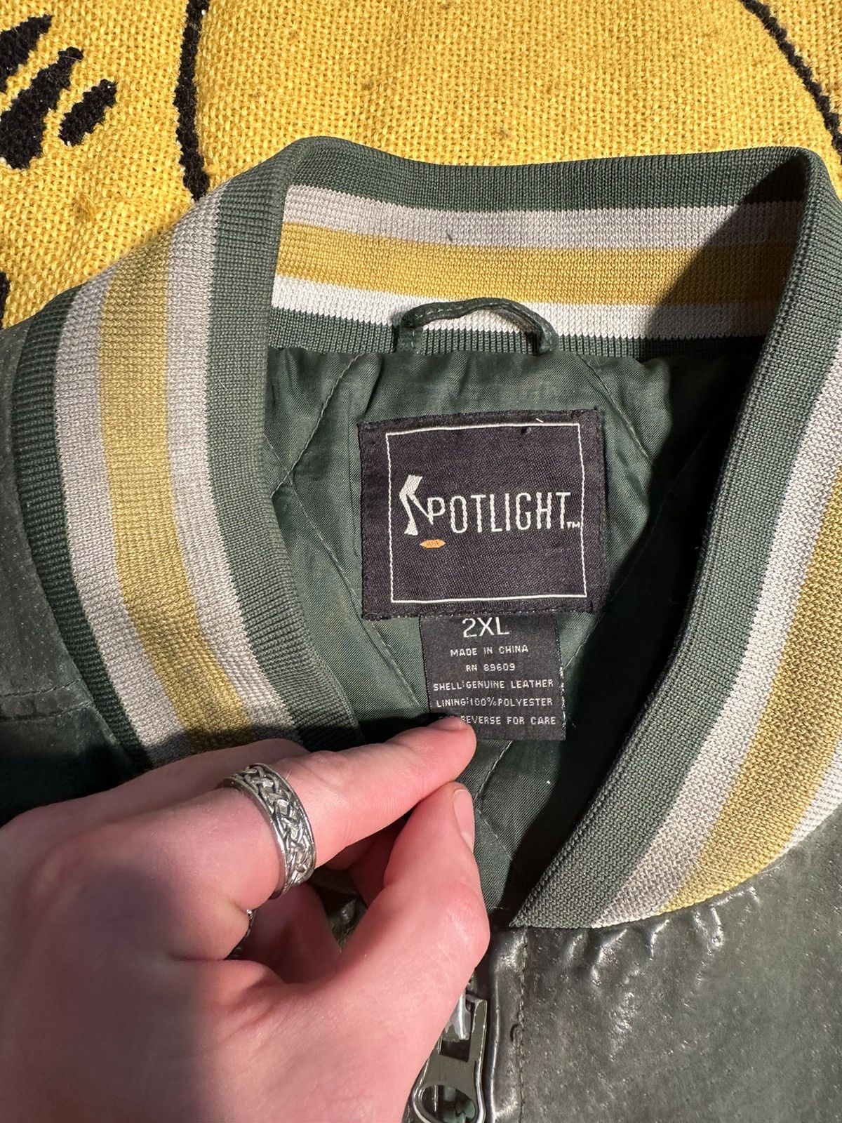 NFL Vintage GreenBay Packers Leather Varsity Jacket Size US XXL / EU 58 / 5 - 4 Thumbnail