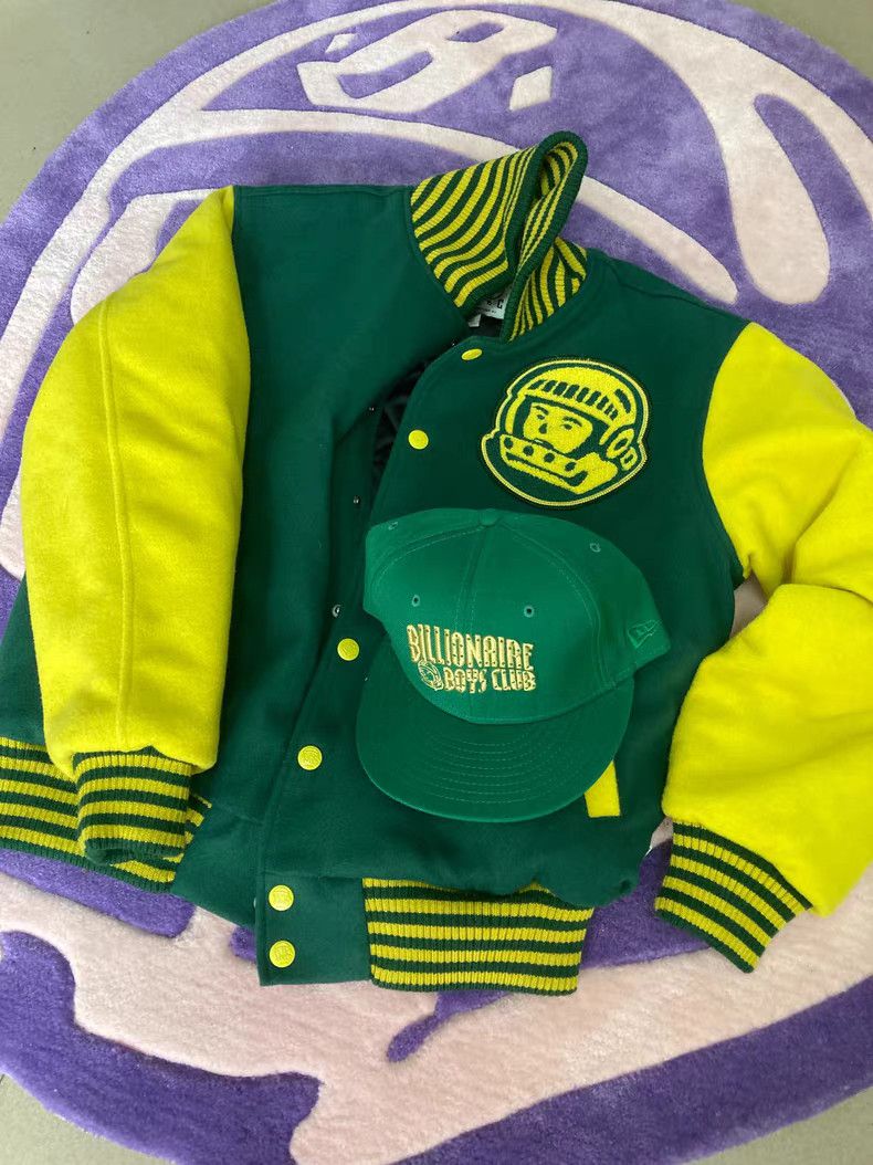 BBCGreen & Yellow Astronaut Varsity Jacket