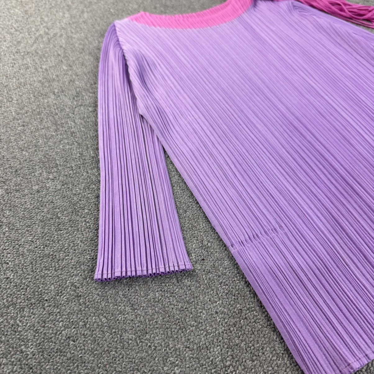 Pleats Please Issey Miyake Pleats Please -Joyce -Fringe Ribb Top Cut and Sewn 3/4Sleeve Size M / US 6-8 / IT 42-44 - 2 Thumbnail