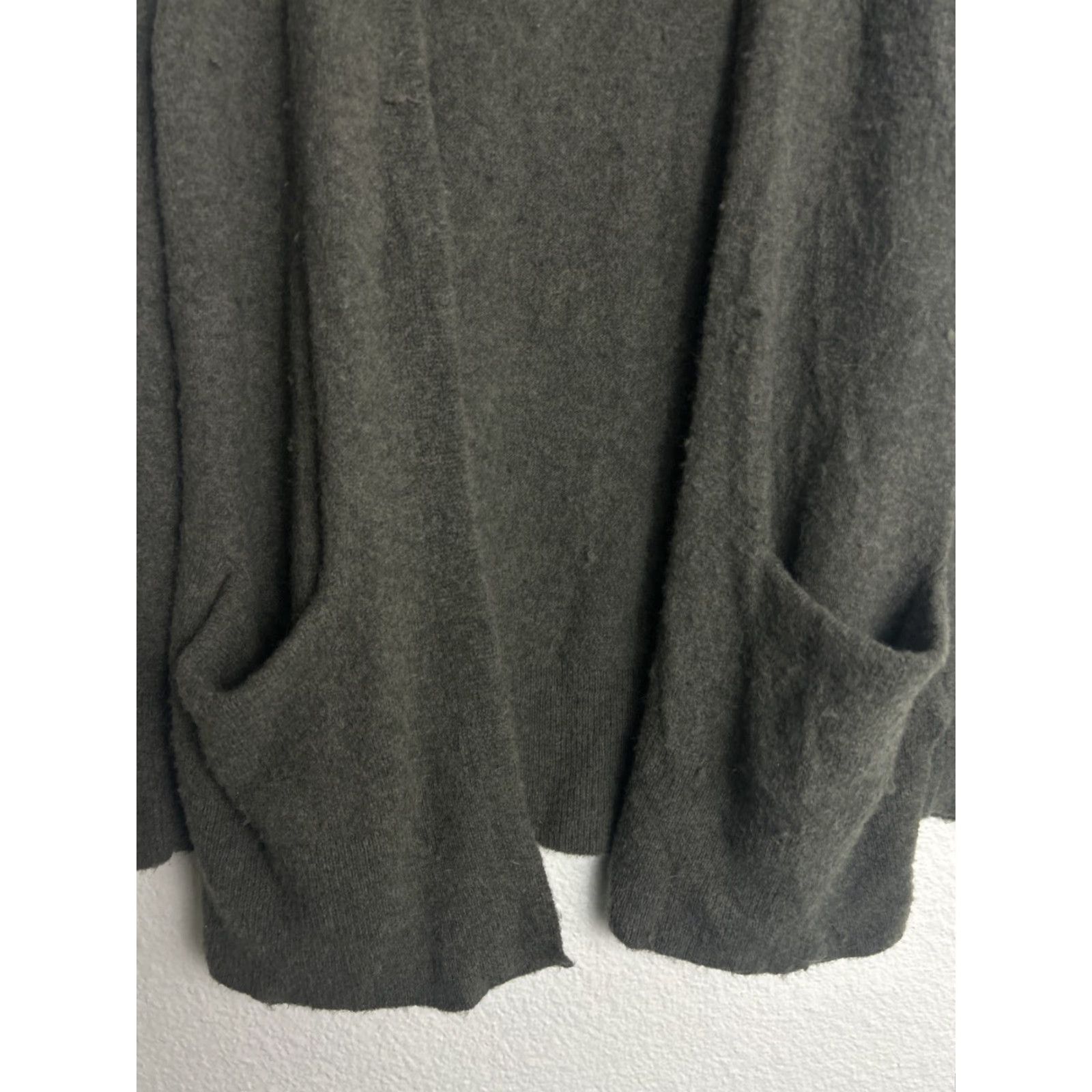 Madewell Madewell Cardigan Sweater Womens Green S Merino Wool Alpaca Open Front Pockets Lightweight Casual Workwear Fall Winter Spring M4226 Size S / US 4 / IT 40 - 7 Thumbnail