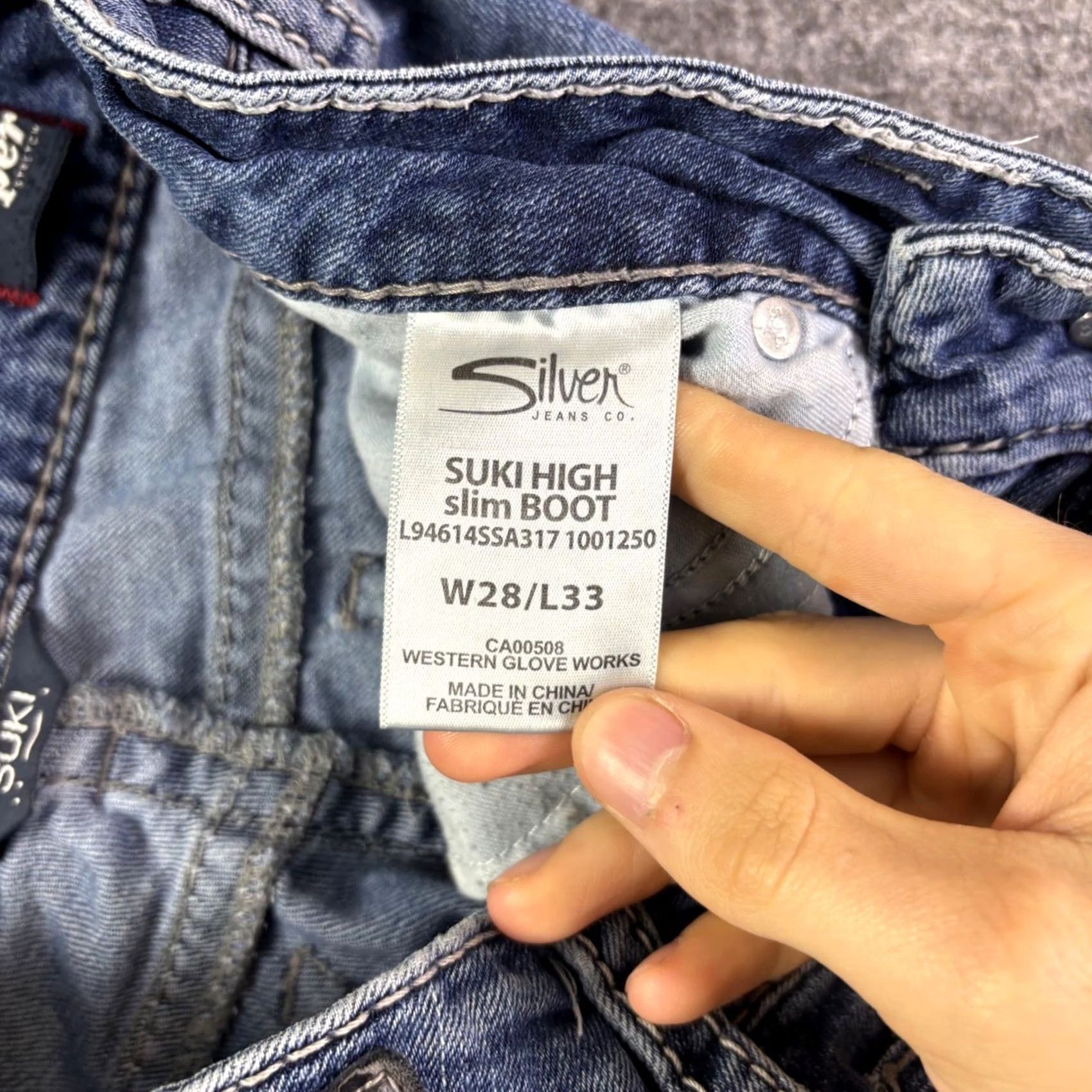 Silver Jeans Co. Silver Jeans Co Suki High Slim Boot Blue 28x33 Denim Jeans Womens Vintage Style Stretch Pockets 5-Pocket Design Size 28" / US 6 / IT 42 - 6 Thumbnail
