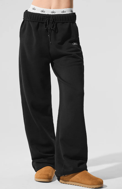 Alo ALO 'Black' Accolade Straight Leg Sweatpants Size US 34 / EU 50 - 1 Preview