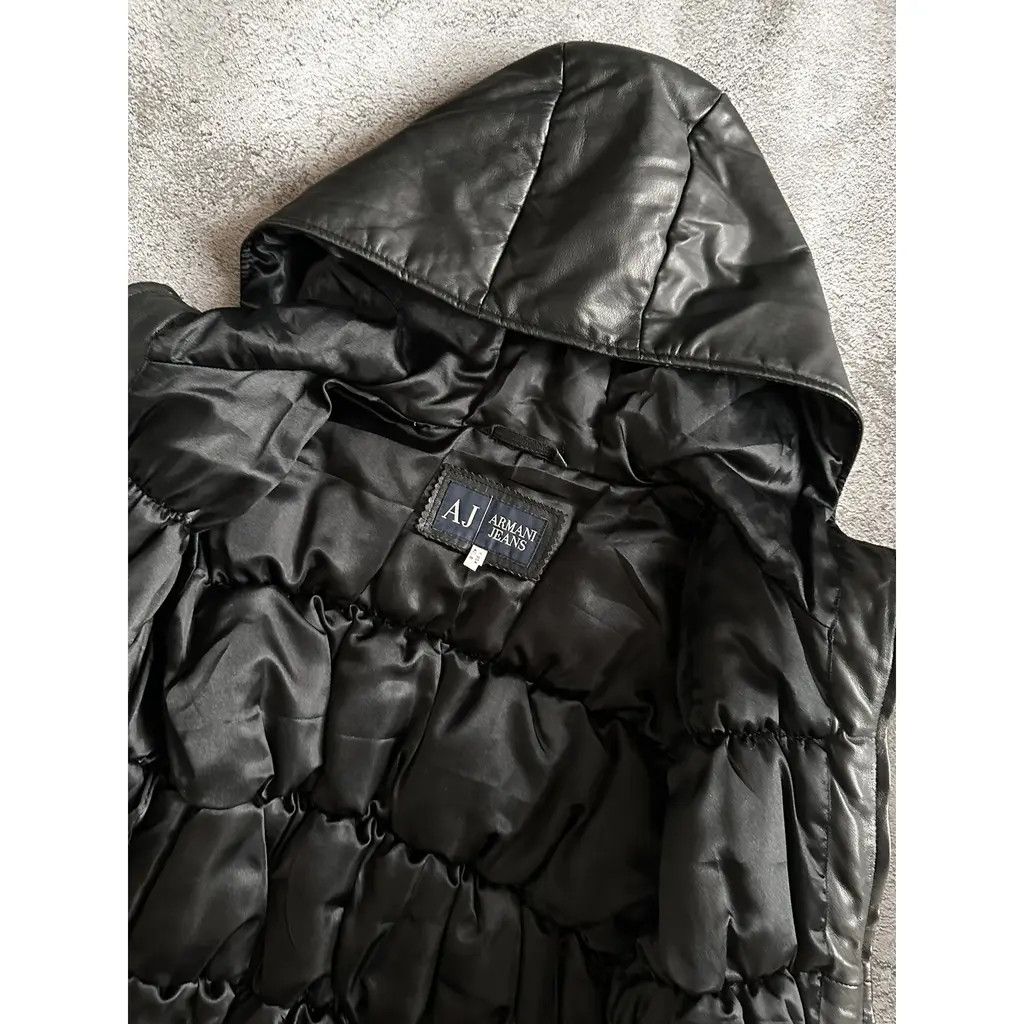 Armani Armani Jeans Archive Real Leather Puffer Pleated Jacket Size US M / EU 48-50 / 2 - 4 Thumbnail