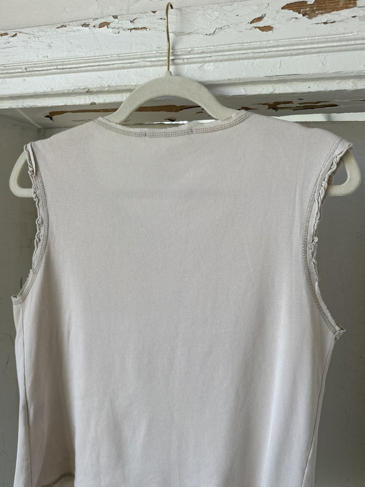 If Six Was Nine Vintage Beige Top Size XL / US 12-14 / IT 48-50 - 6 Thumbnail