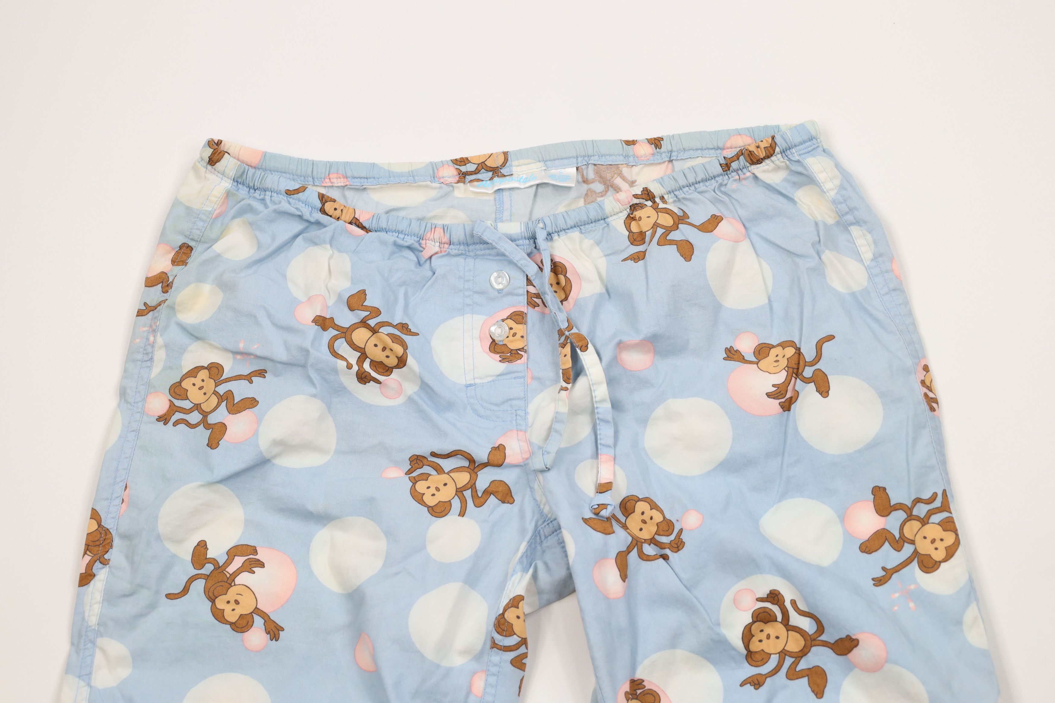 Aeropostale Vintage Y2K Aeropostale Babydoll Monkey Pajamas Pants Size 32" / US 10 / IT 46 - 2 Thumbnail