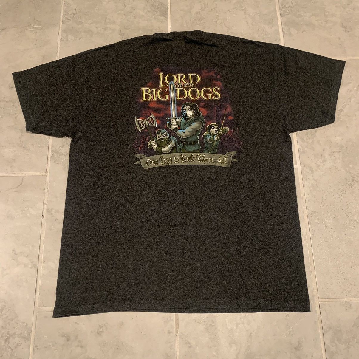 Archival Clothing Vintage y2k Big Dogs lord of the rings parody cartoon