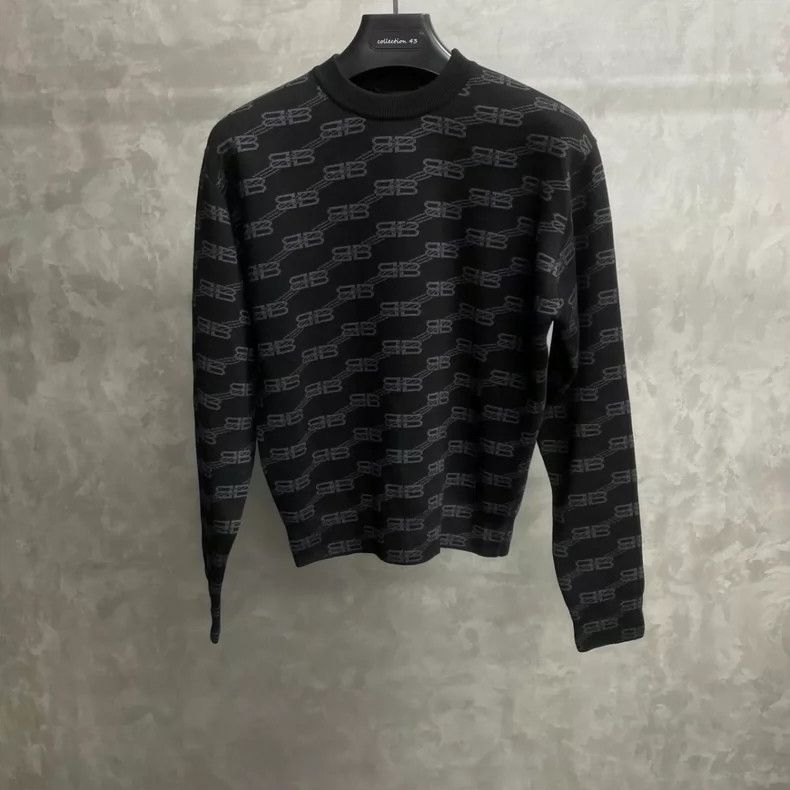 Balenciaga Balenciaga Black lock full knit logo sweater Size US XS / EU 42 / 0 - 1 Thumbnail