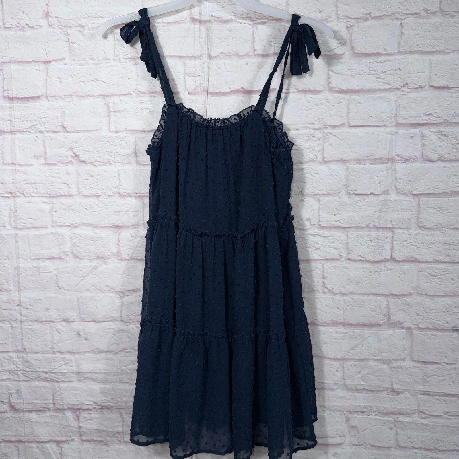 Other Trixxi Women's Navy Blue Sleeveless Tiered Dress - Size L Size L / US 10 / IT 46 - 1 Thumbnail
