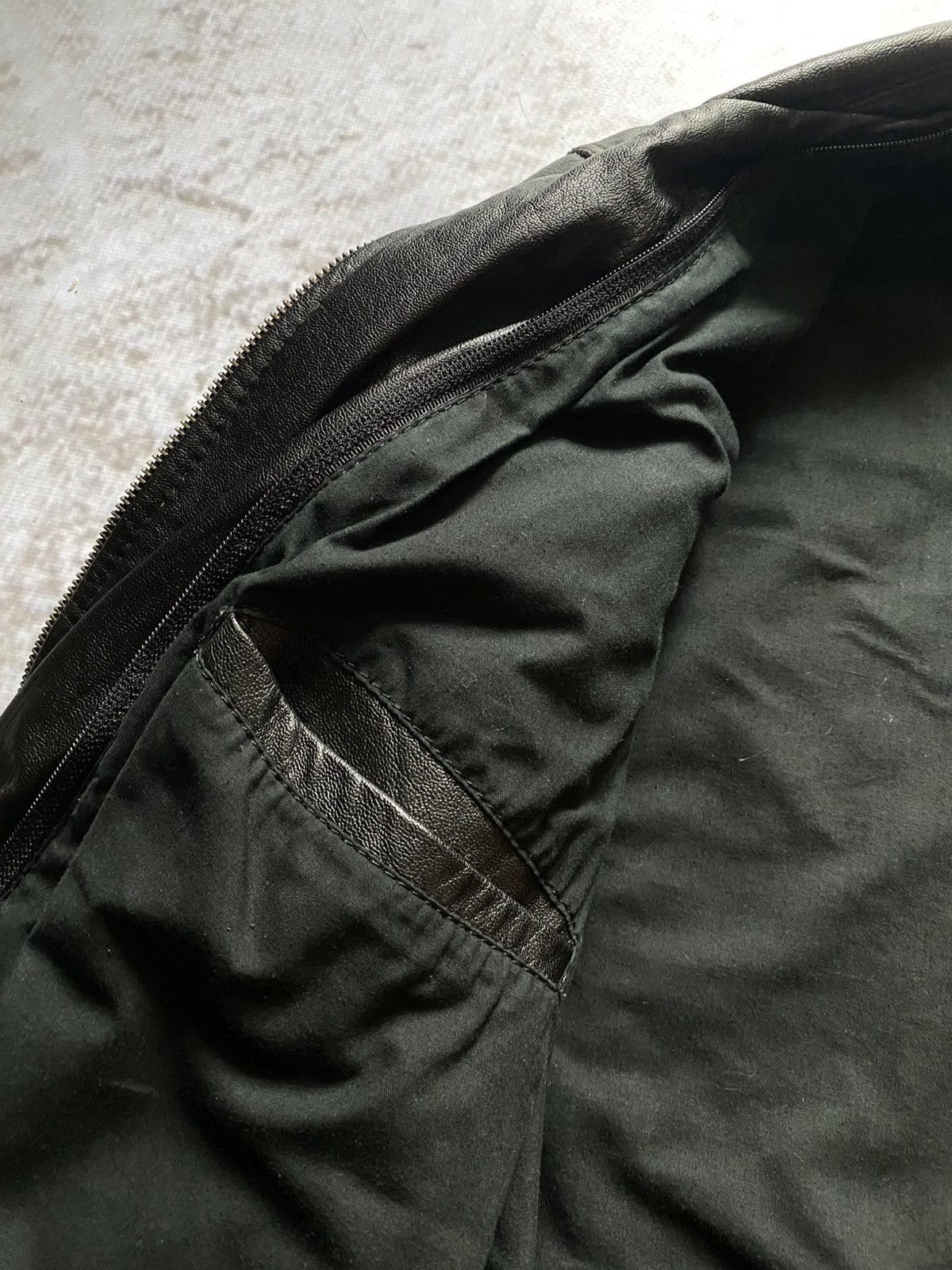 Genuine Leather Vintage Faded Leather Bomber Jacket Moto Y2K Schott Style XL Size US XL / EU 56 / 4 - 9 Thumbnail