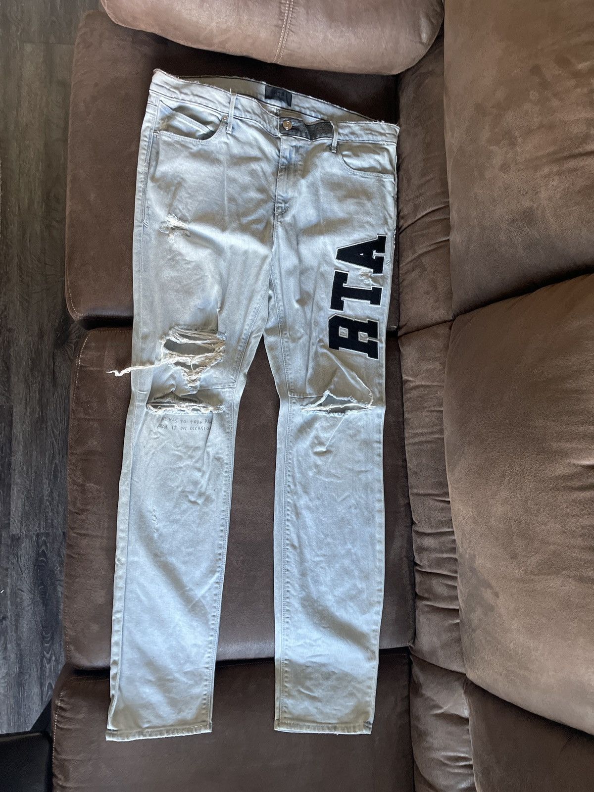 Rta Rta brand jeans college lettering Size US 36 / EU 52 - 1 Thumbnail