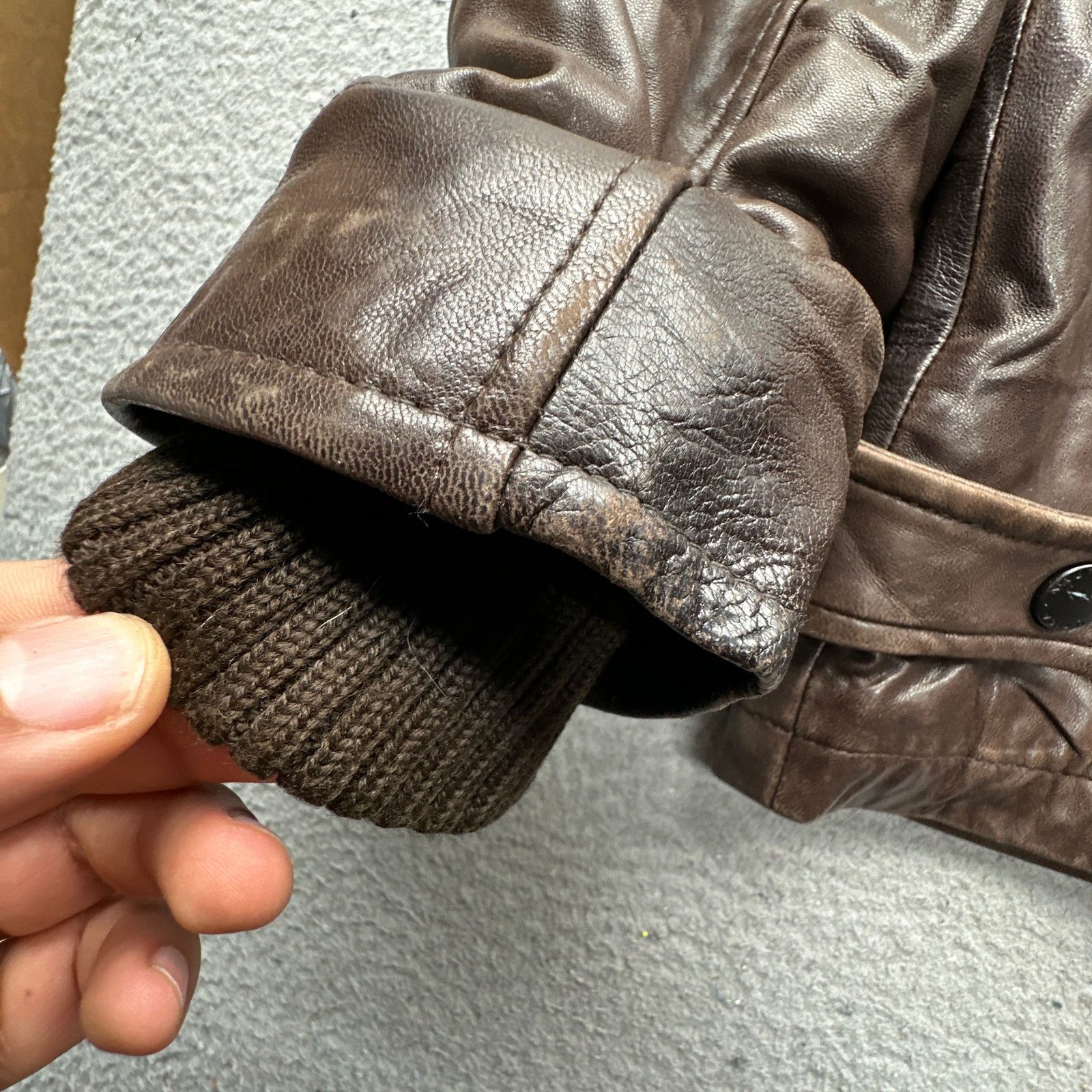 Nautica Nautica Leather Full Zip Lined Jacket Mens Large Brown Size US L / EU 52-54 / 3 - 10 Thumbnail