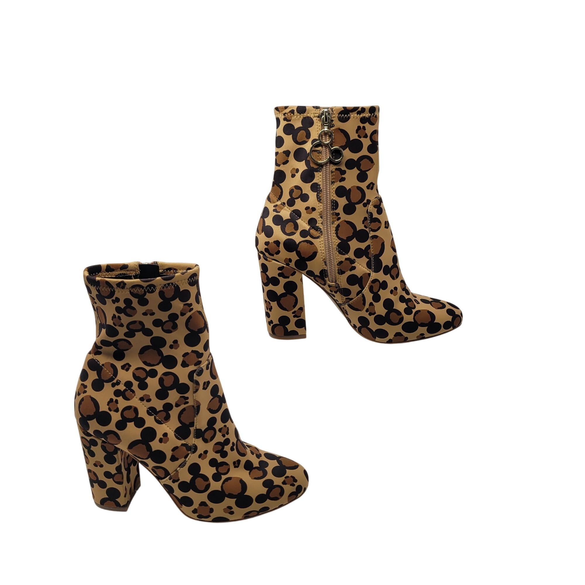 Aldo × Disney Disney X Aldo Step In Magic Leopard Chunky Heel Sock Bootie Size US 6 / IT 36 - 10 Thumbnail