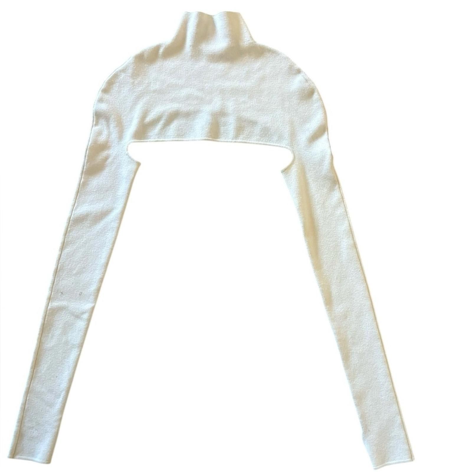 Dion Lee Dion Lee Ivory Merino Wool Ribbed Knit Bolero Shrug Size XS / US 0-2 / IT 36-38 - 1 Thumbnail