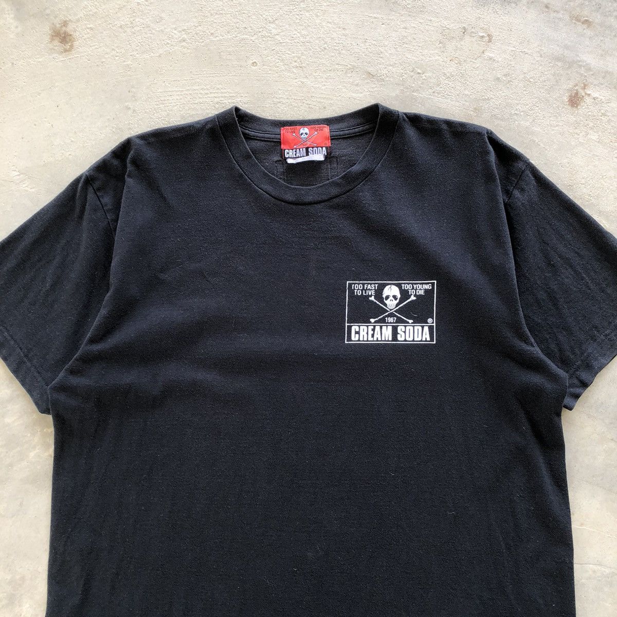 Japanese Brand × Vintage CREAM SODA Rare Gothic Spellout Design T-Shirt Size US L / EU 52-54 / 3 - 3 Thumbnail