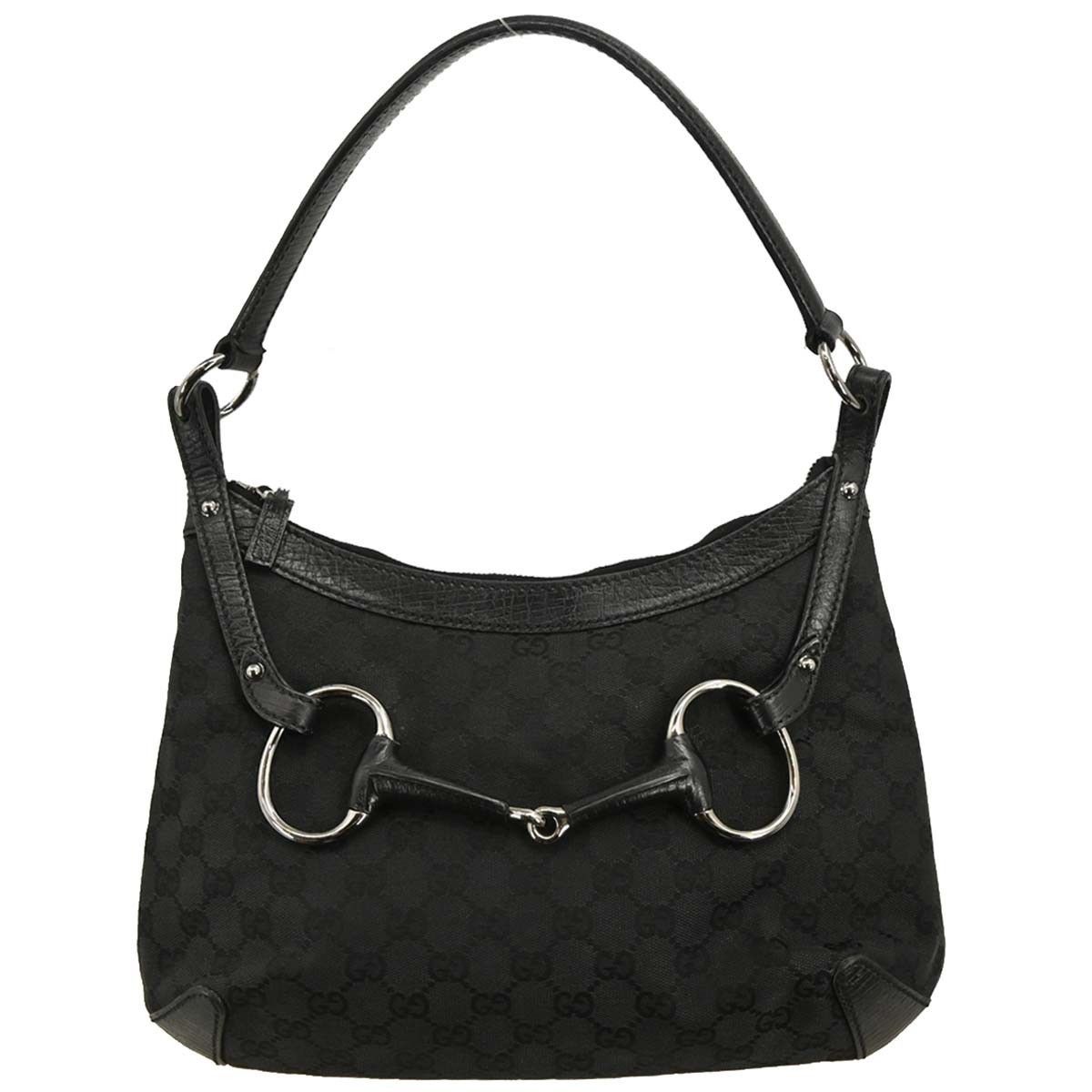 Gucci Gucci Horsebit Chain Hobo GG Canvas Size ONE SIZE - 1 Thumbnail