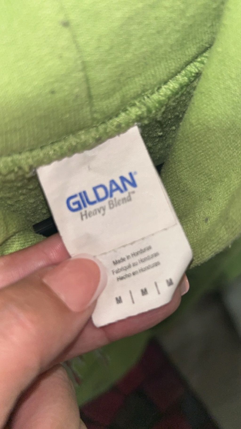 Gildan Men's Madnezz Green Bleached Graphic Hoodie M Size US M / EU 48-50 / 2 - 4 Thumbnail