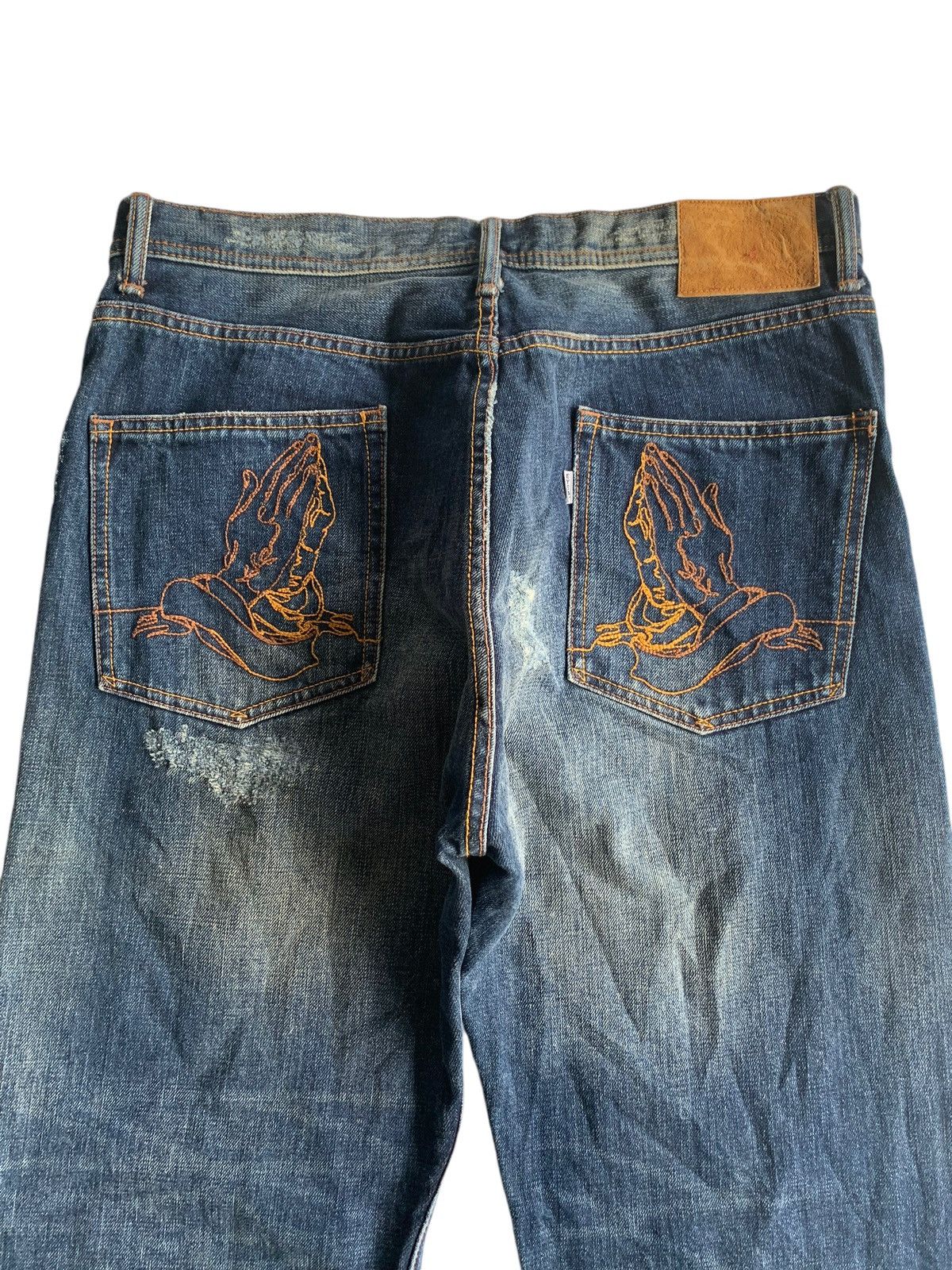 Japanese Brand × Kapital Santeria Eyedy Rare Selvedge Distressed Denim Size US 33 - 6 Thumbnail