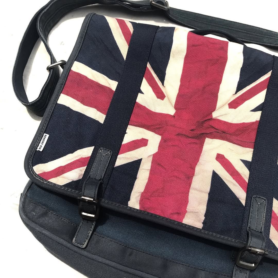 Ben Sherman Ben Sherman Union Jack Messenger Shoulder Canvas Bag navy Size ONE SIZE - 6 Thumbnail