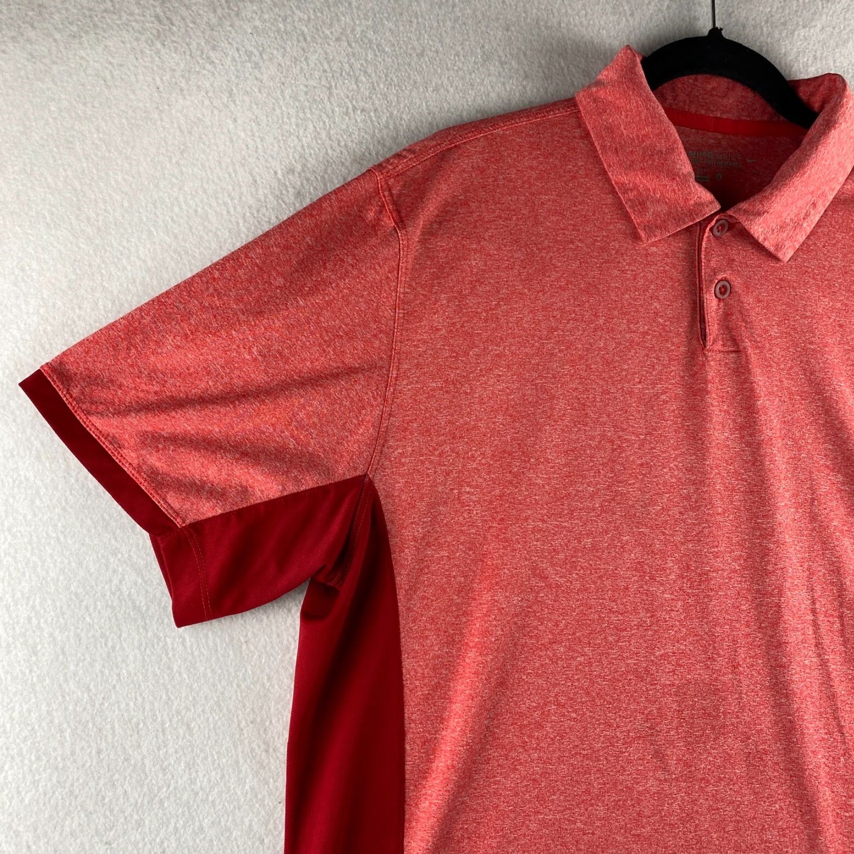 Nike Nike Golf Polo Shirt Mens L Red Breathable Dri-Fit Short-Sleeve Moisture Wicking Polyester Cotton Blend Logo Shirt Golf Nike Brand Size US L / EU 52-54 / 3 - 4 Thumbnail