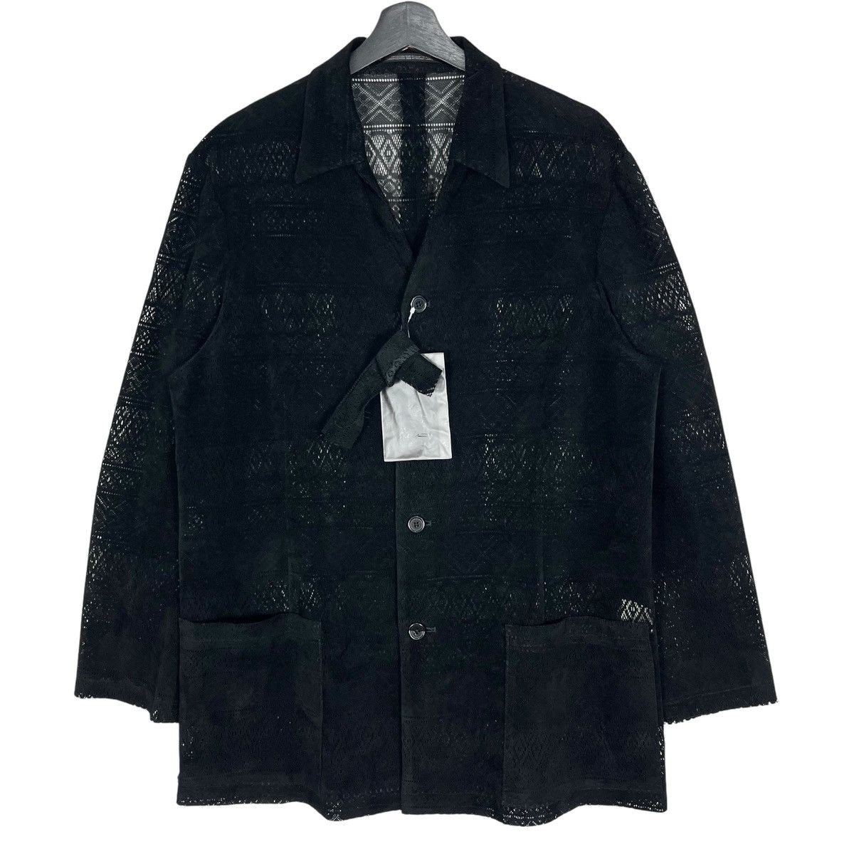 Designer × Yohji Yamamoto Yohji Yamamoto Pour Homme See Through Lace Jacket Size US M / EU 48-50 / 2 - 1 Thumbnail