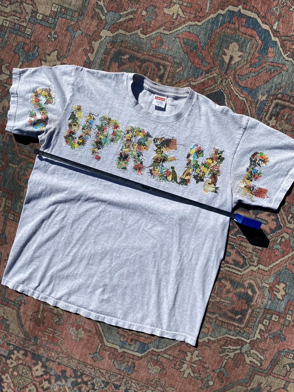 Supreme White Ash Supreme Animals Graphic Print Tee Shirt Medium Size US M / EU 48-50 / 2 - 6 Thumbnail