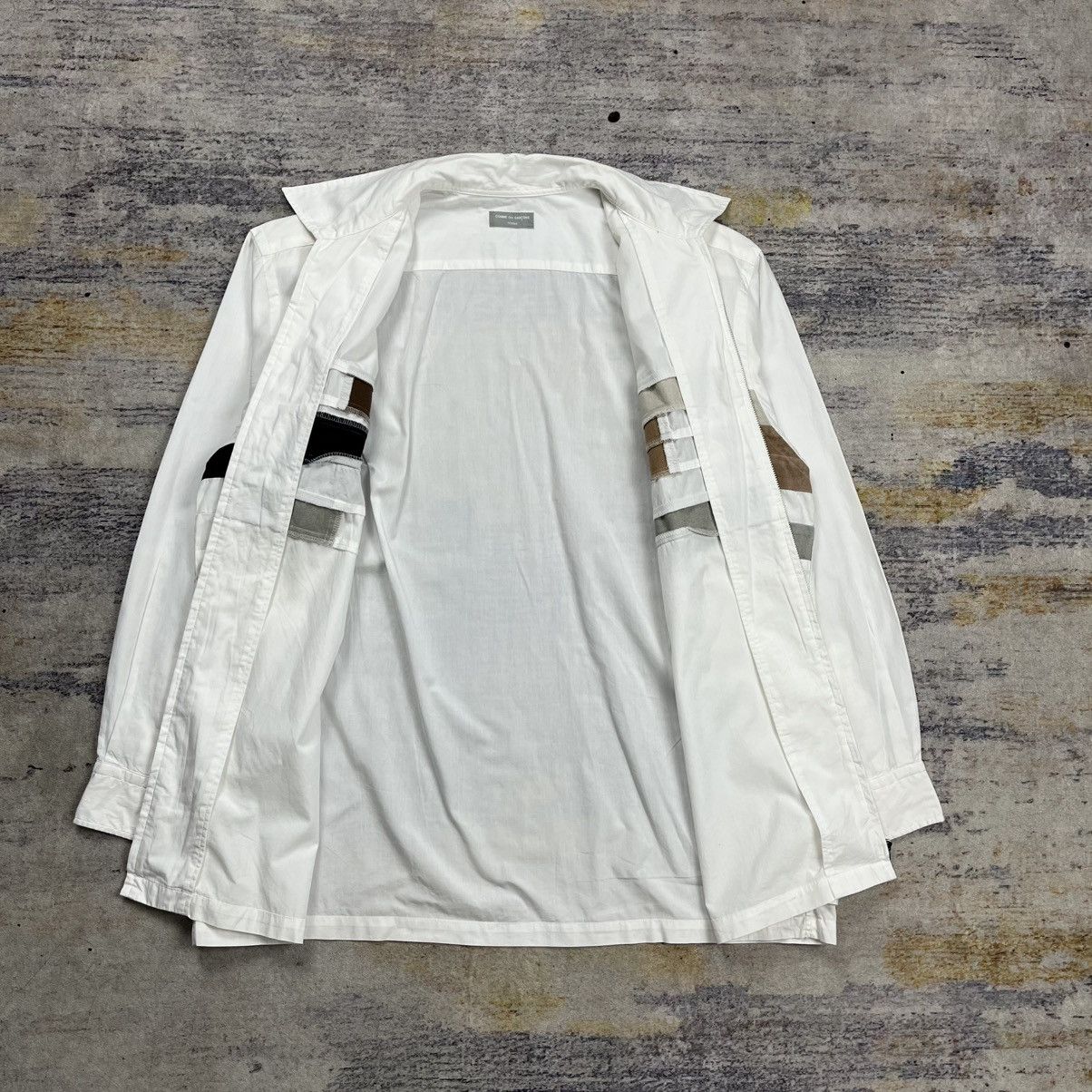 Comme des Garcons Homme 90s Comme des garcons homme Ad 1995 patchwork zip up shirt Size US M / EU 48-50 / 2 - 8 Thumbnail